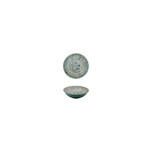 Luca Mosaic Matte dia.3.5" h:1" 2 oz. Round Decorated Vitrified Bowl