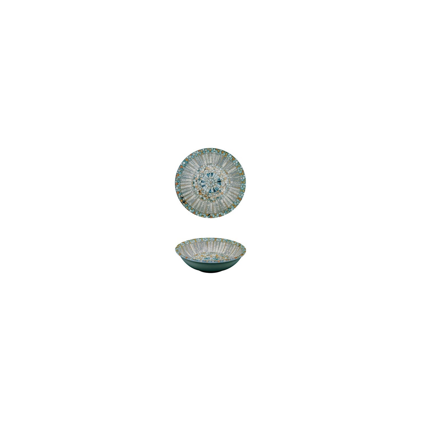 Porcelain Luca Mosaic Matte dia.3.5" h:1" 2 oz. Round Decorated Porcelain Bowl - Case Pack: 24