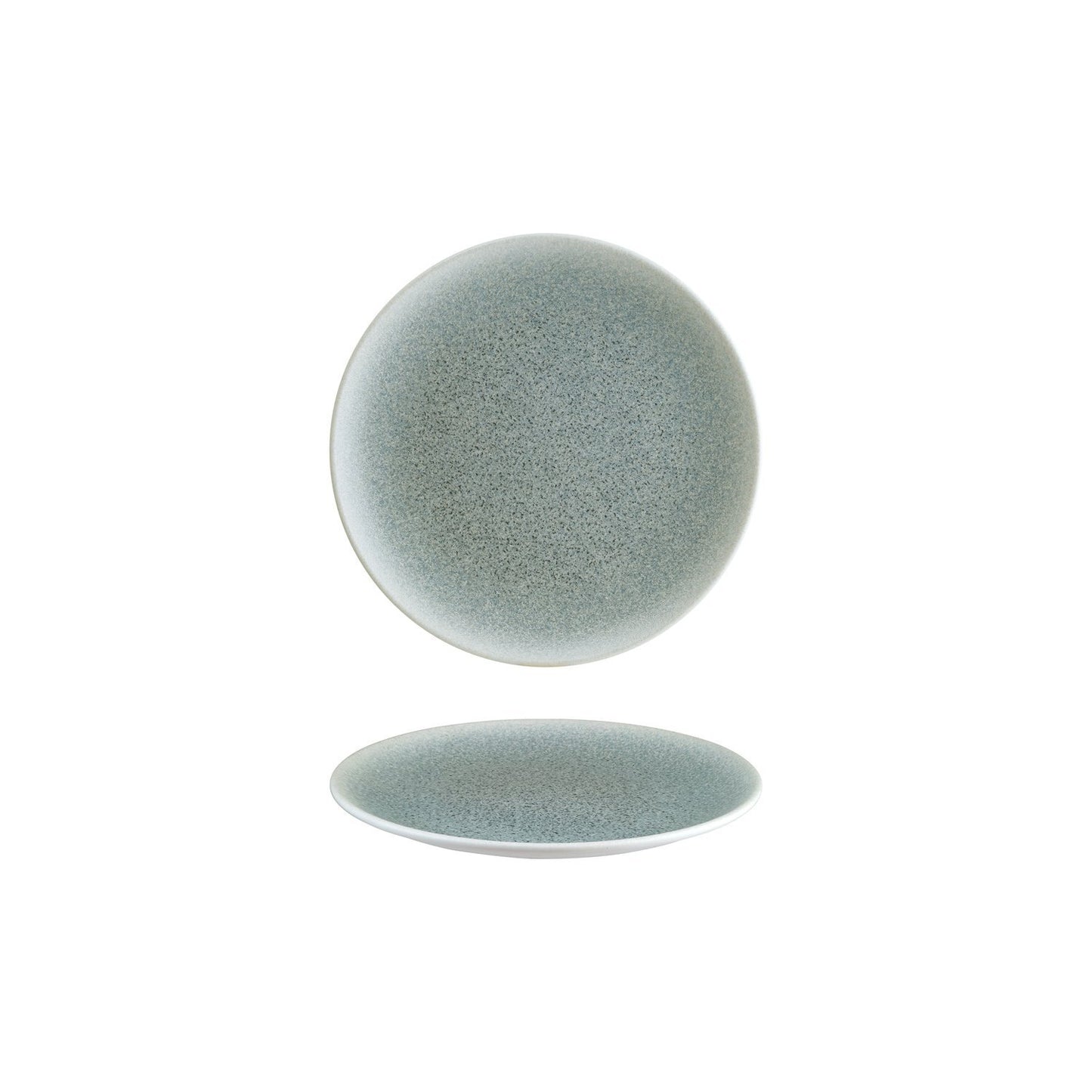 Turgla Vitrified Luca Ocean Matte dia.8.25" Round Blue Vitrified Plate - Case Pack: 12