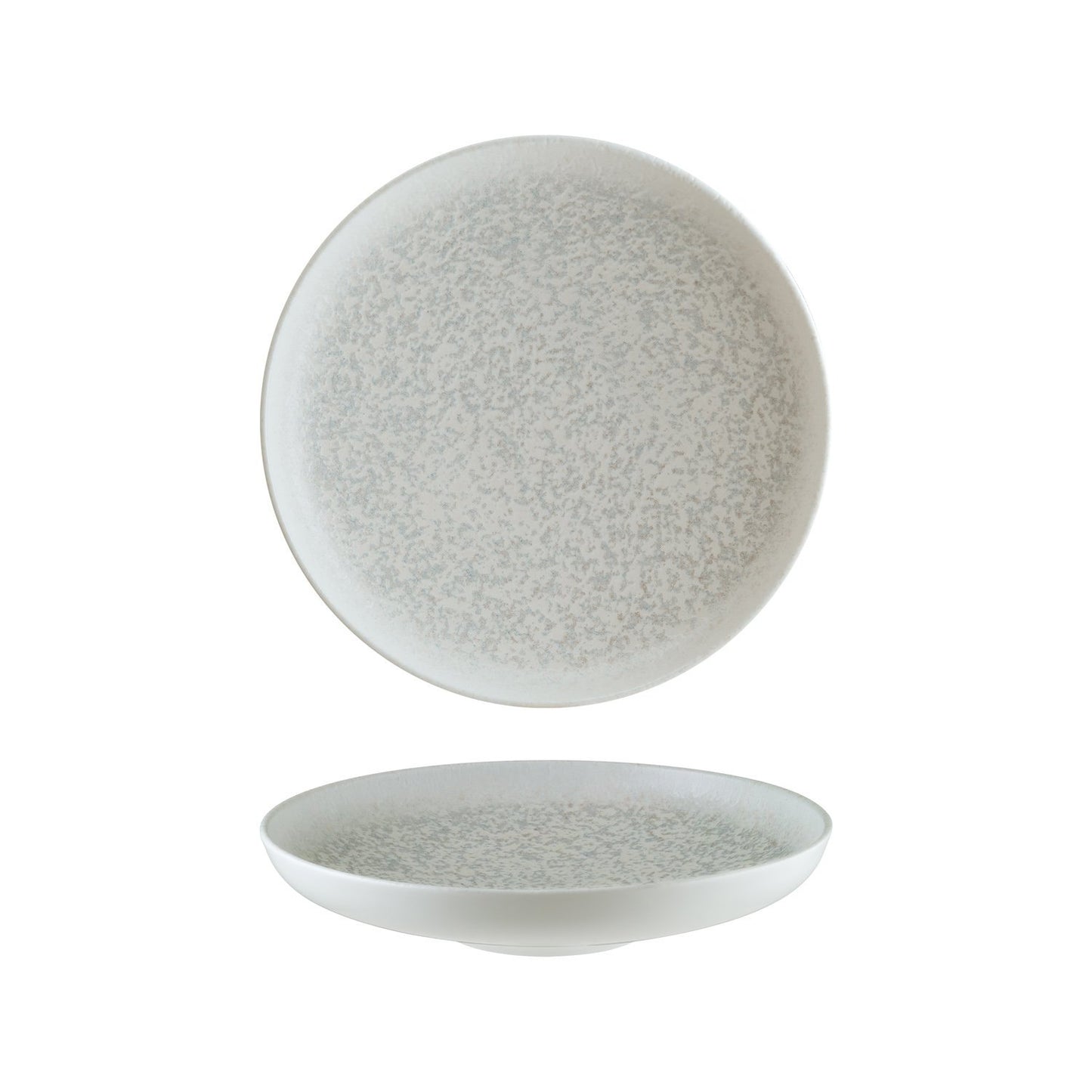 Turgla Vitrified Luna dia.10.75" h:2.25" Round White Vitrified Deep Plate - Case Pack: 6