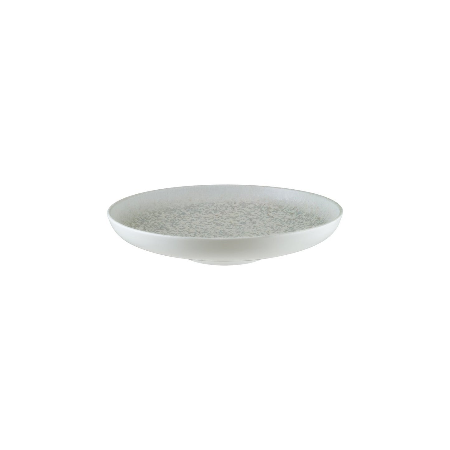 Turgla Vitrified Luna dia.10.75" h:2.25" Round White Vitrified Deep Plate - Case Pack: 6