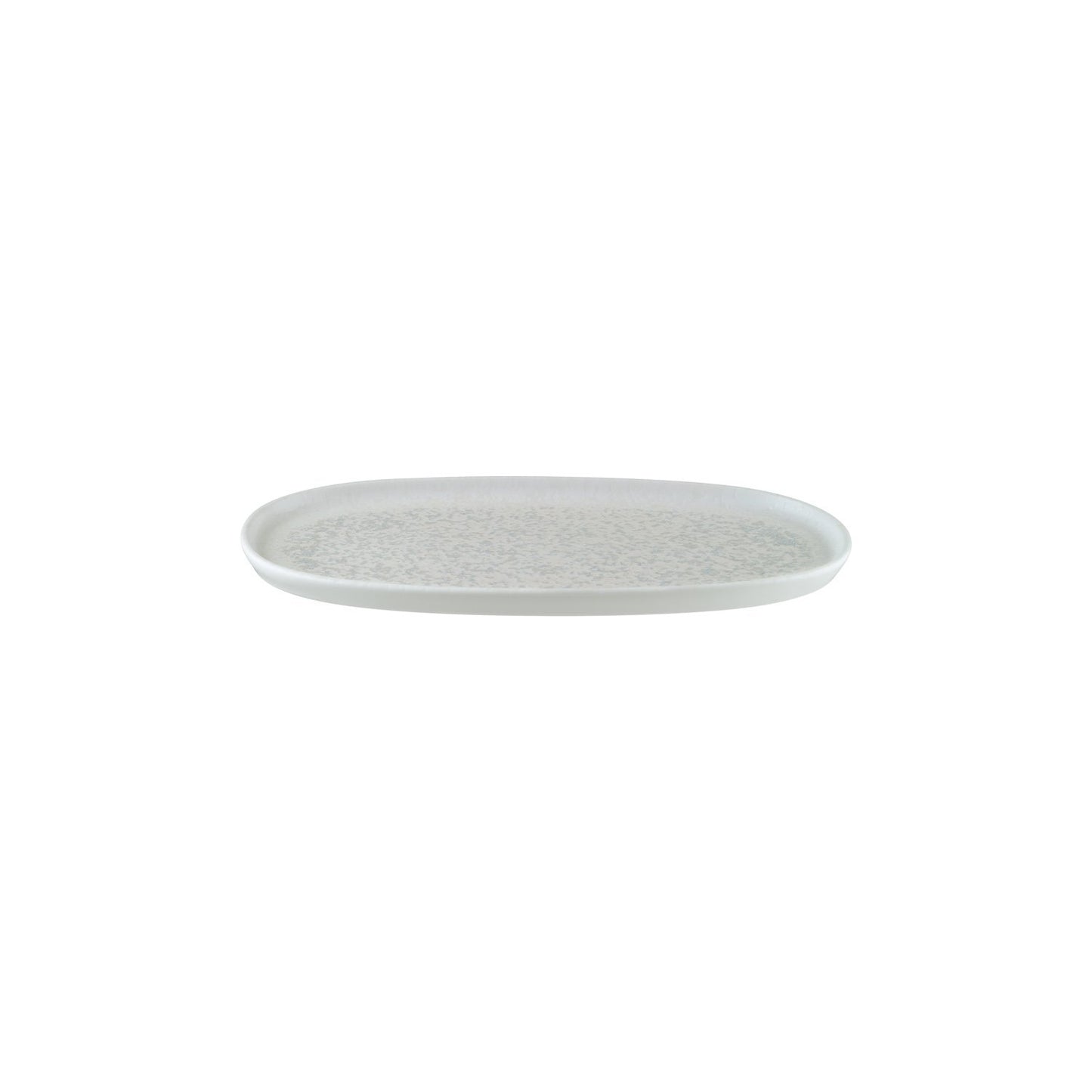 Turgla Vitrified Luna 12" x 6.25" x h:0.75" Oval White Vitrified Platter - Case Pack: 6