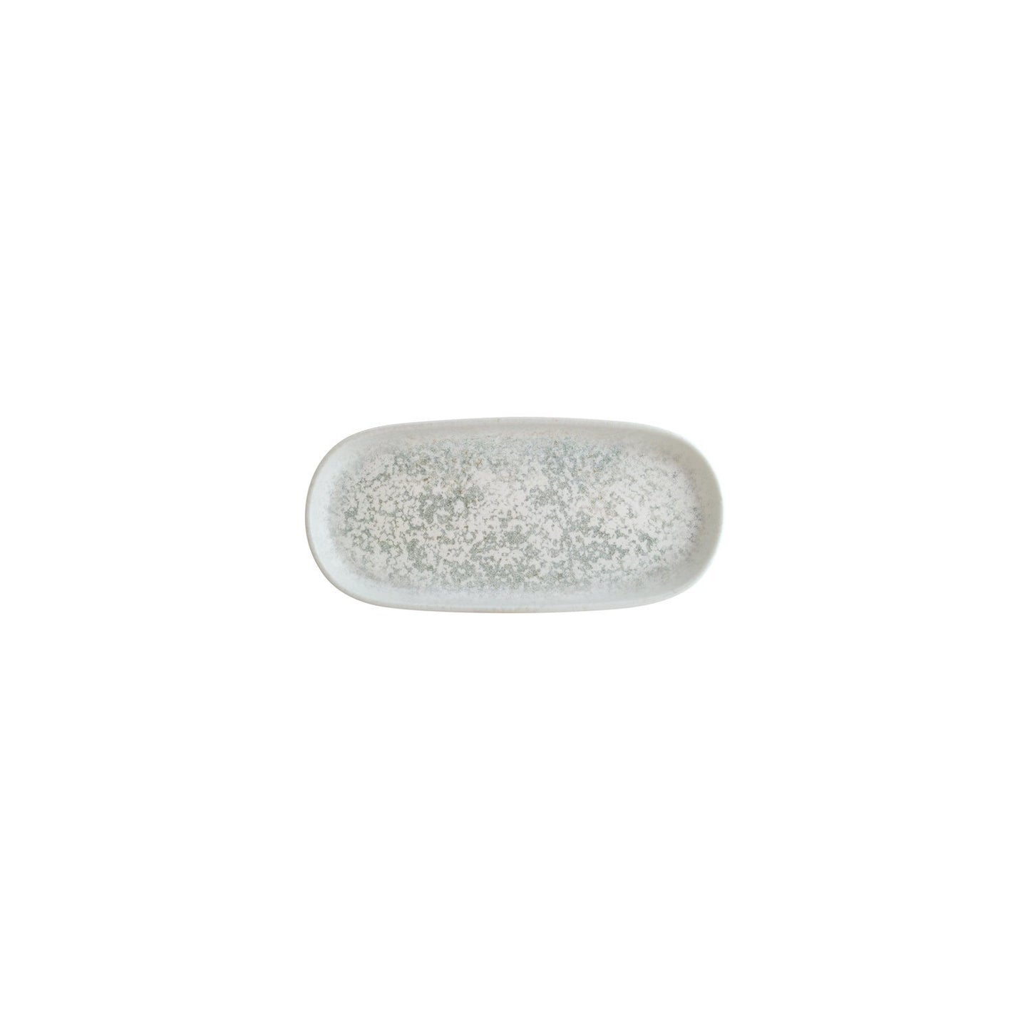 Turgla Vitrified Luna Ocean 8.5" x 4" x h:0.75" Oval Decorated Vitrified Platter - Case Pack: 12