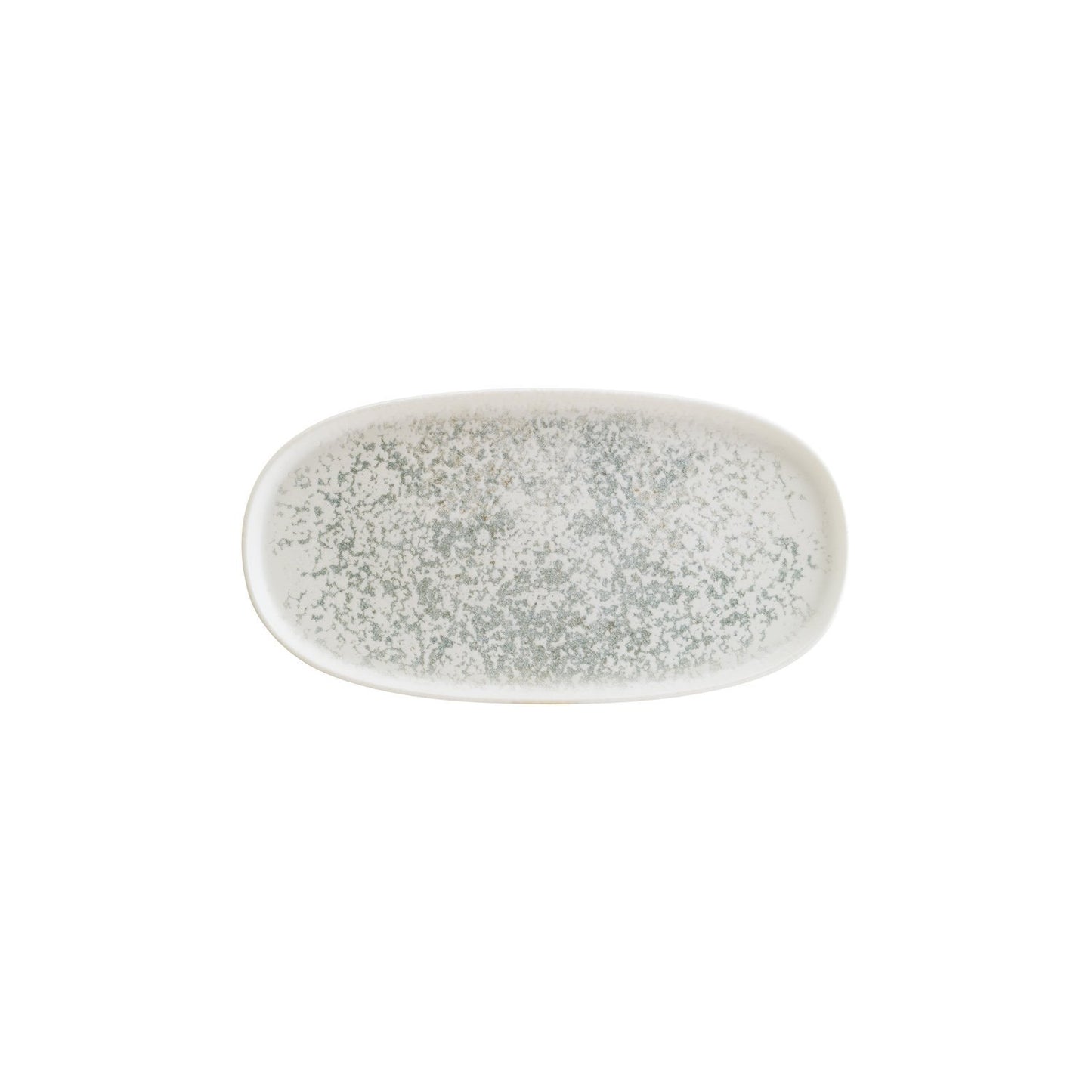 Turgla Vitrified Luna Ocean 12" x 6.25" x h:0.75" Oval Decorated Vitrified Platter - Case Pack: 6