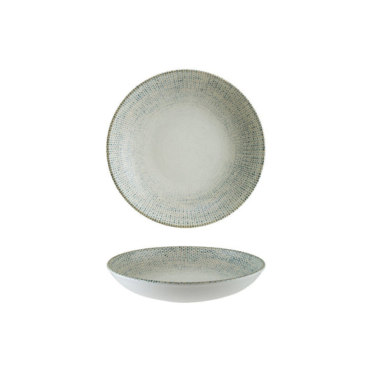 Turgla Vitrified Sway dia.9" h:2" 34 oz. Round Decorated Vitrified Bowl - Case Pack: 6