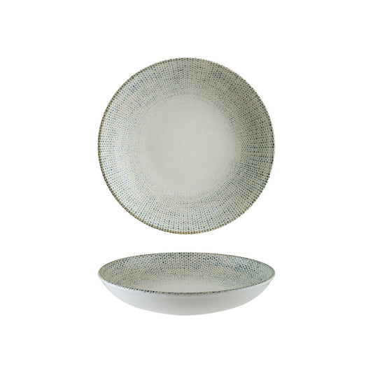 Turgla Vitrified Sway dia.10" h:2" 44 oz. Round Decorated Vitrified Bowl - Case Pack: 6