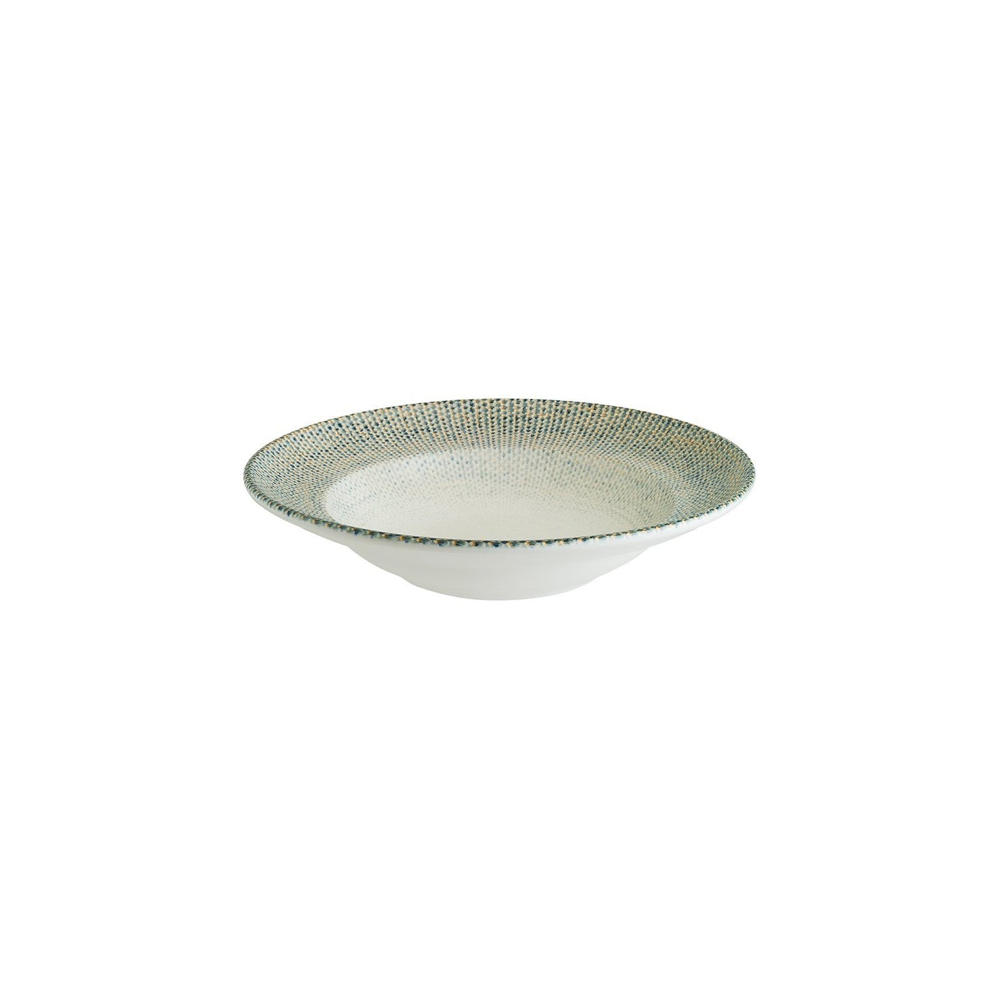 Turgla Vitrified Sway dia.10.75" h:2.25" 16 oz. Round Decorated Vitrified Bowl - Case Pack: 6