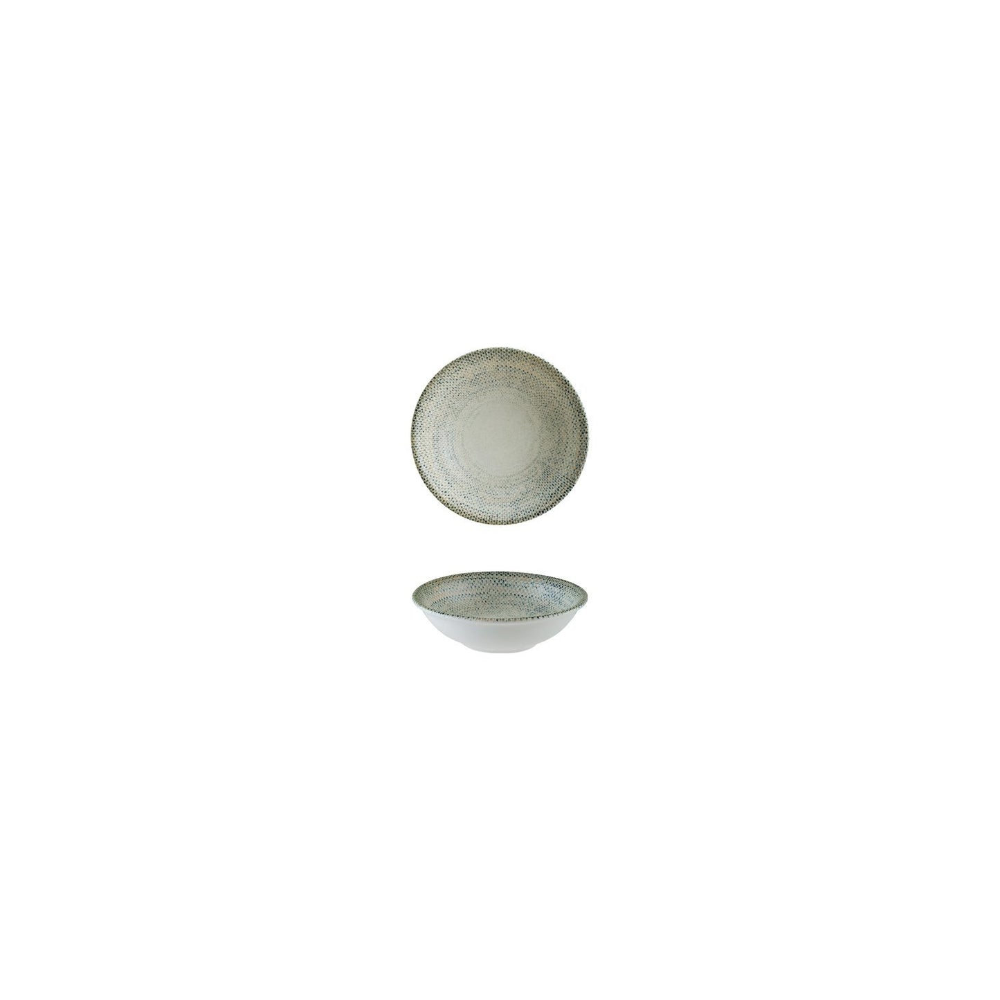 Turgla Vitrified Sway dia.3.5" h:1" 2 oz. Round Decorated Vitrified Bowl - Case Pack: 24