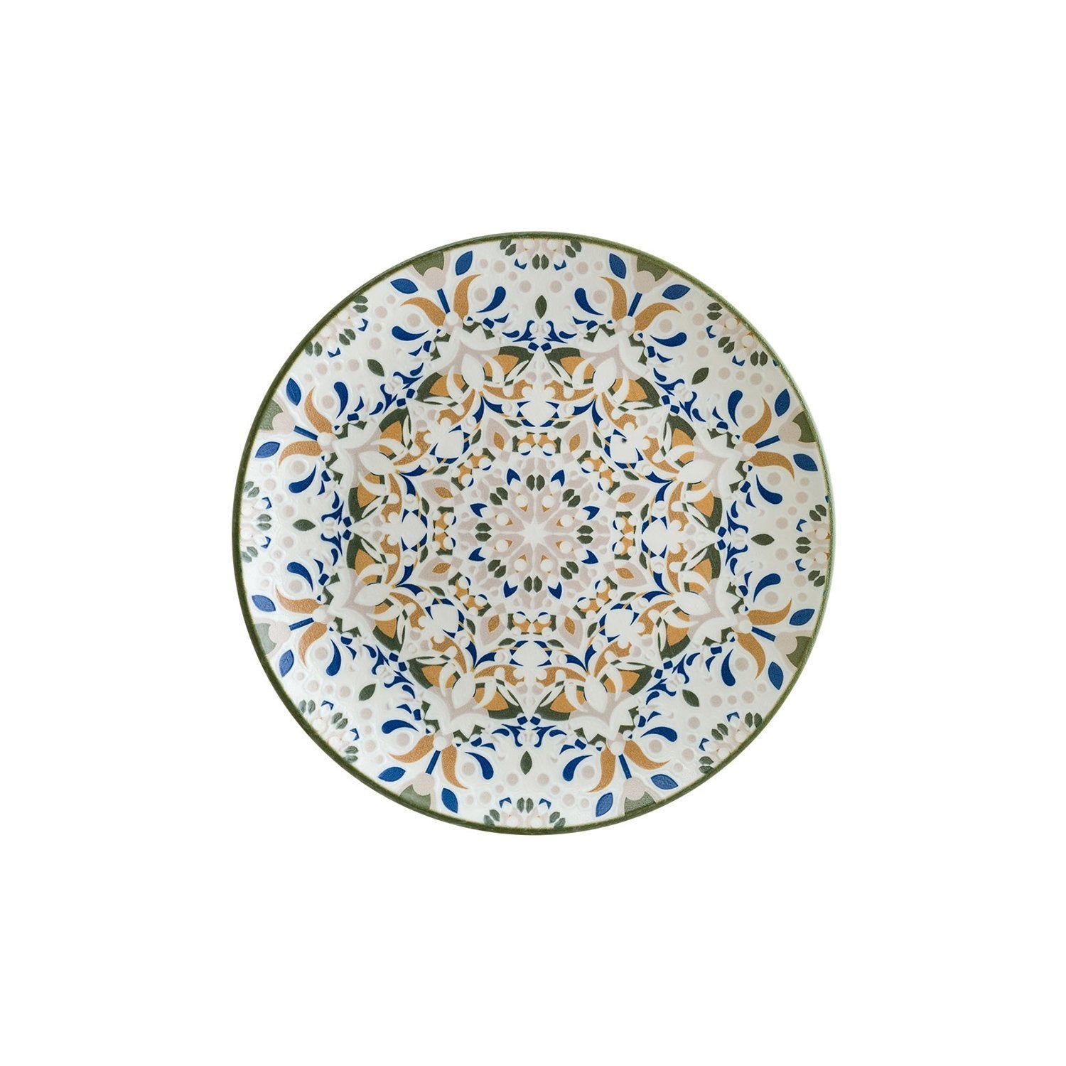 Tenango dia.12" Round Decorated Vitrified Plate