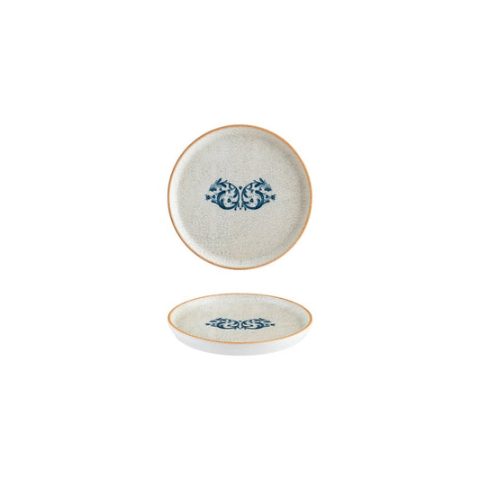 Turgla Vitrified Viento dia.6.25" Round Decorated Vitrified Plate - Case Pack: 12