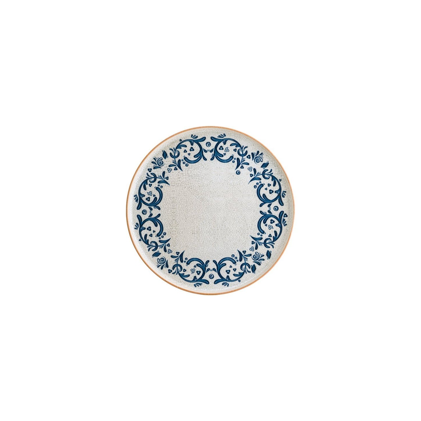 Turgla Vitrified Viento dia.8.75" Round Decorated Vitrified Plate - Case Pack: 6