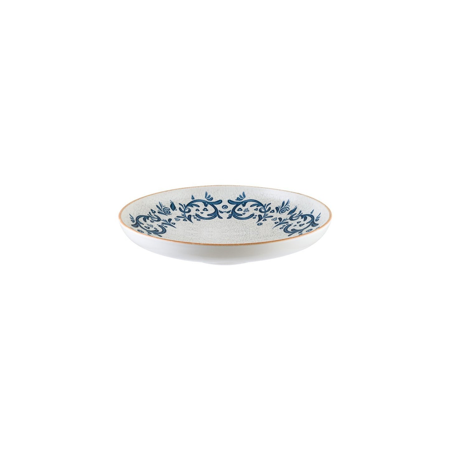 Turgla Vitrified Viento dia.9.75" h:2" Round Decorated Vitrified Deep Plate - Case Pack: 6