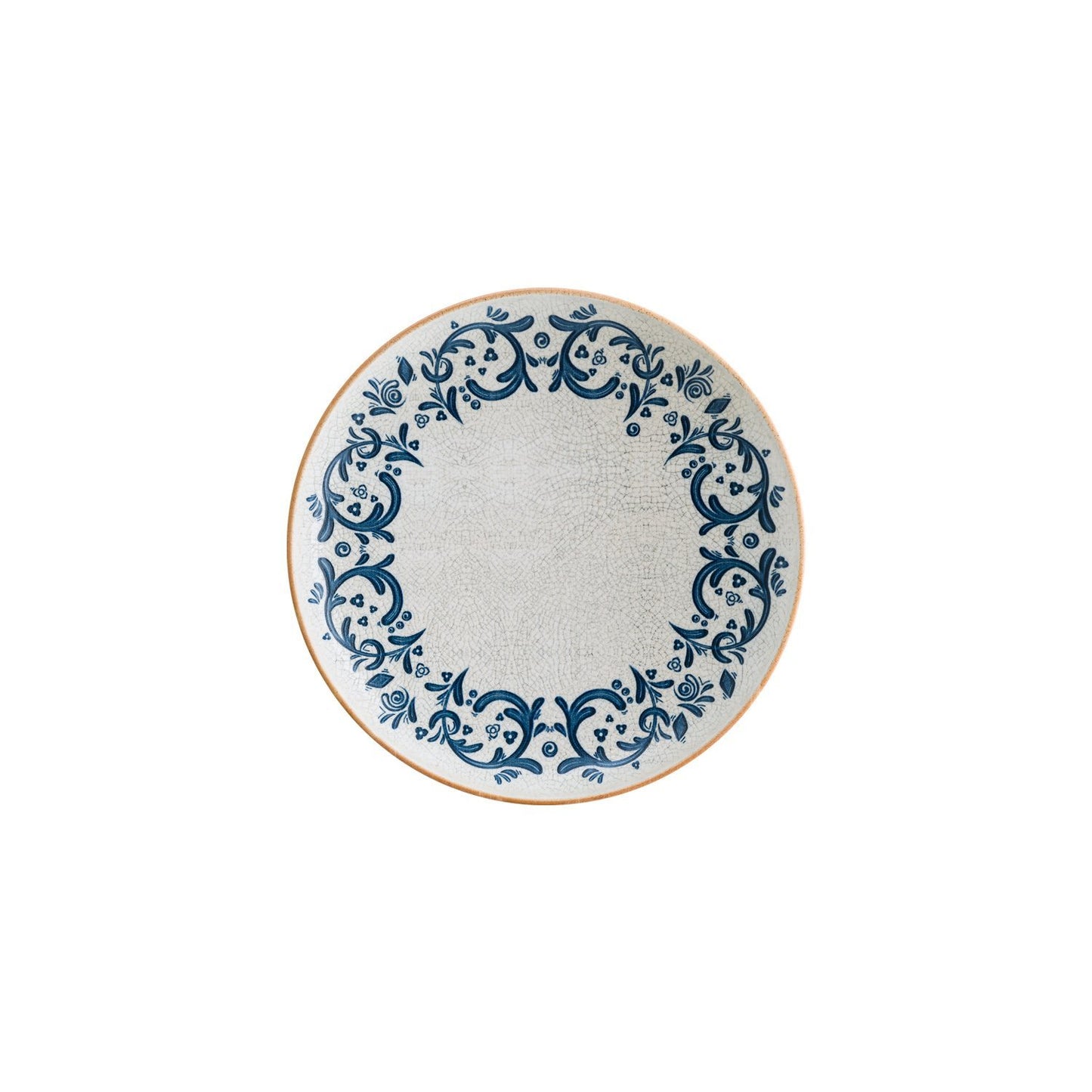 Turgla Vitrified Viento dia.9.75" h:2" Round Decorated Vitrified Deep Plate - Case Pack: 6