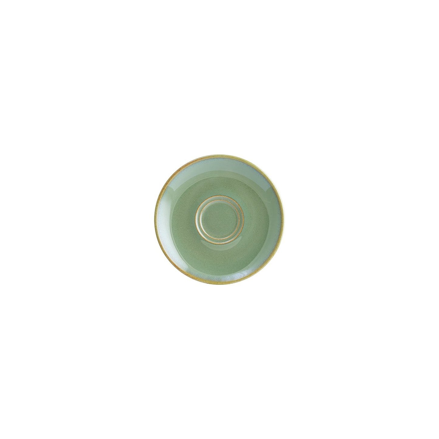 Turgla Vitrified Sage dia.6.25" Round Green Vitrified Saucer - Case Pack: 6