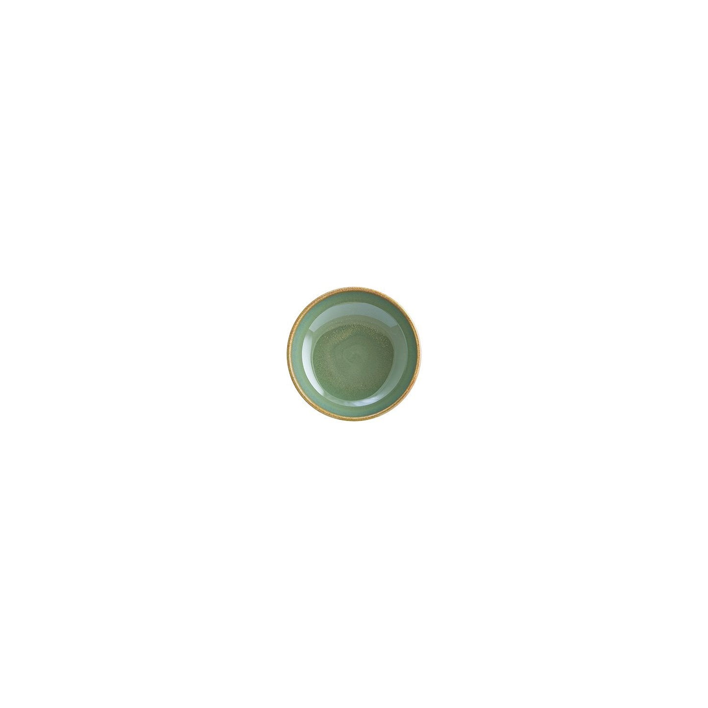 Turgla Vitrified Sage dia.4" h:0.75" 4 oz. Round Green Vitrified Bowl - Case Pack: 12