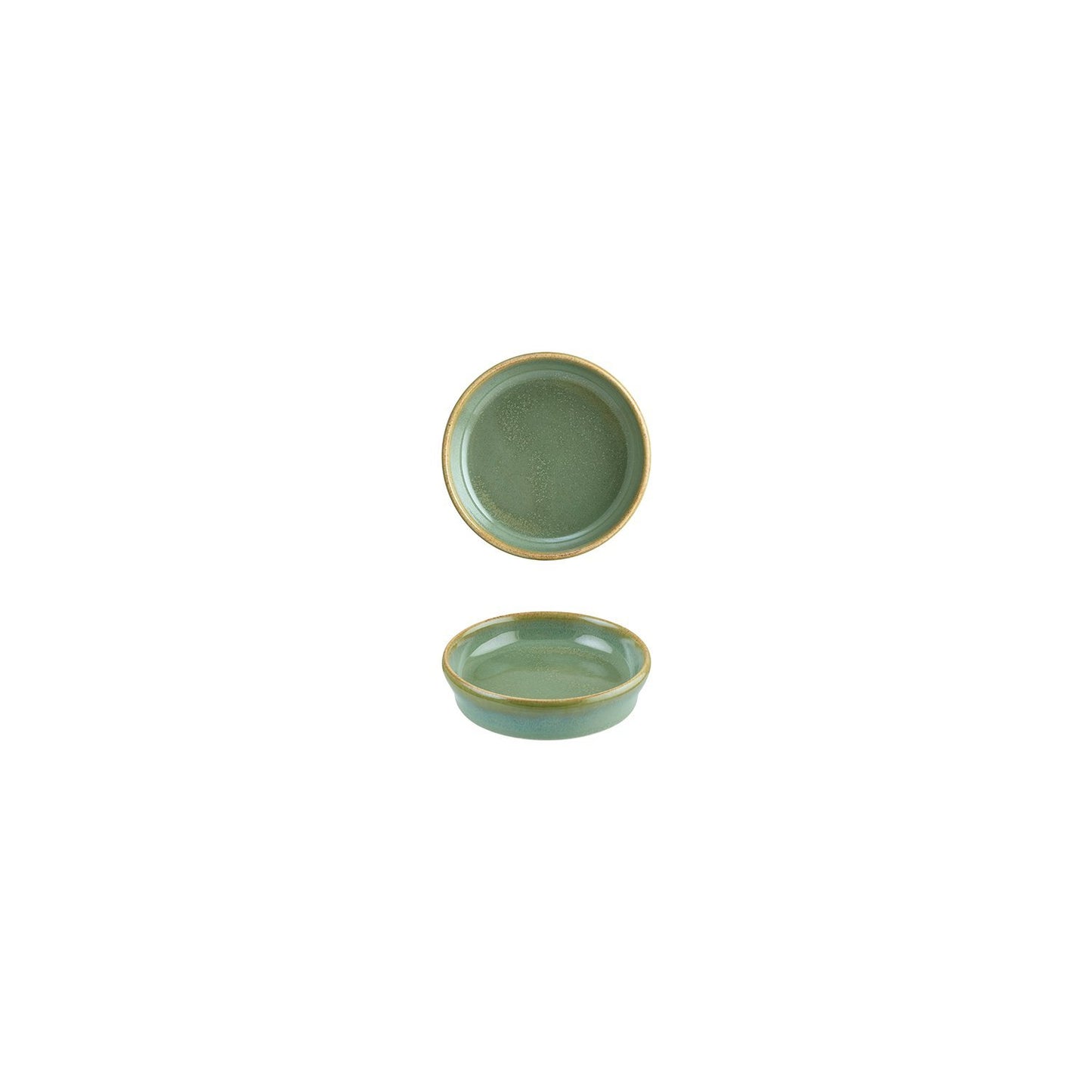 Sage dia.4" h:1" 1 oz. Round Green Vitrified Bowl