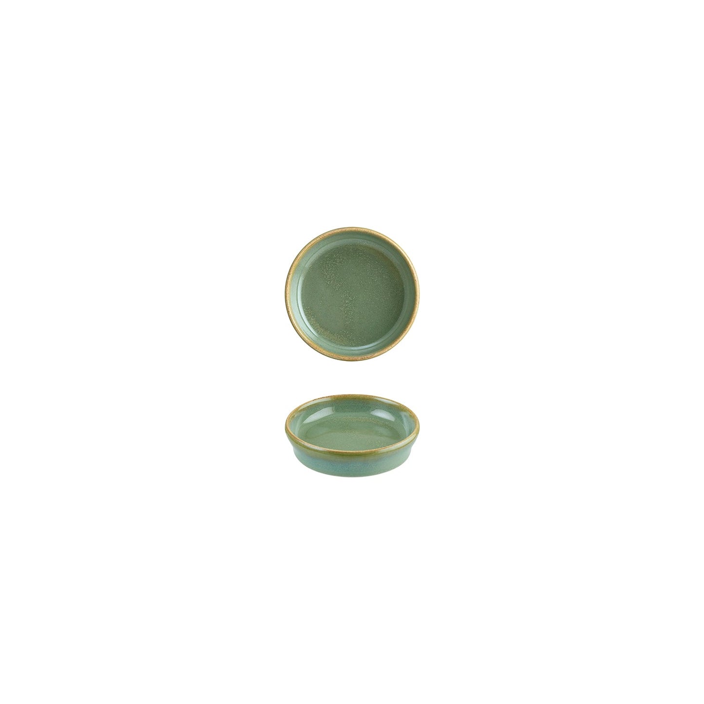 Porcelain Sage dia.4" h:1" 1 oz. Round Green Porcelain Bowl - Case Pack: 12