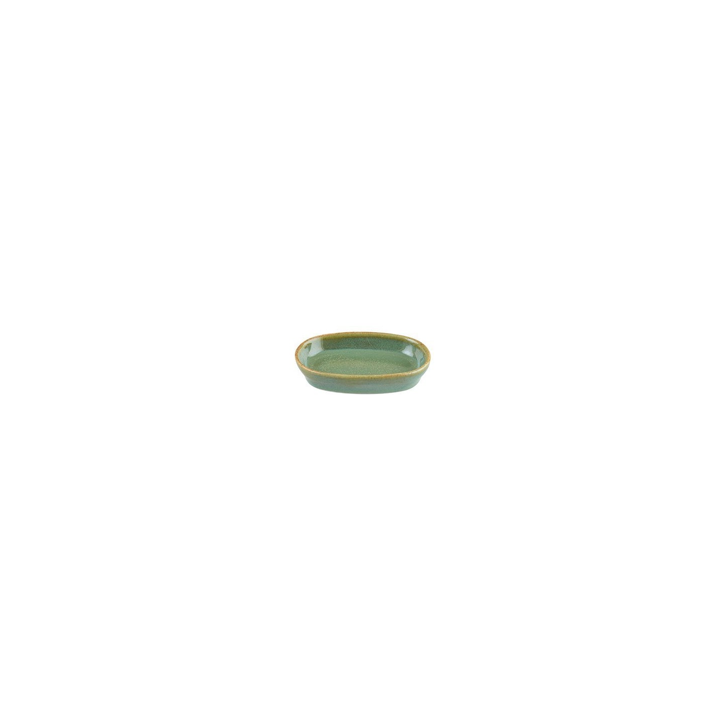 Sage 4" x 2.5" x h:0.75" Oval Green Vitrified Platter