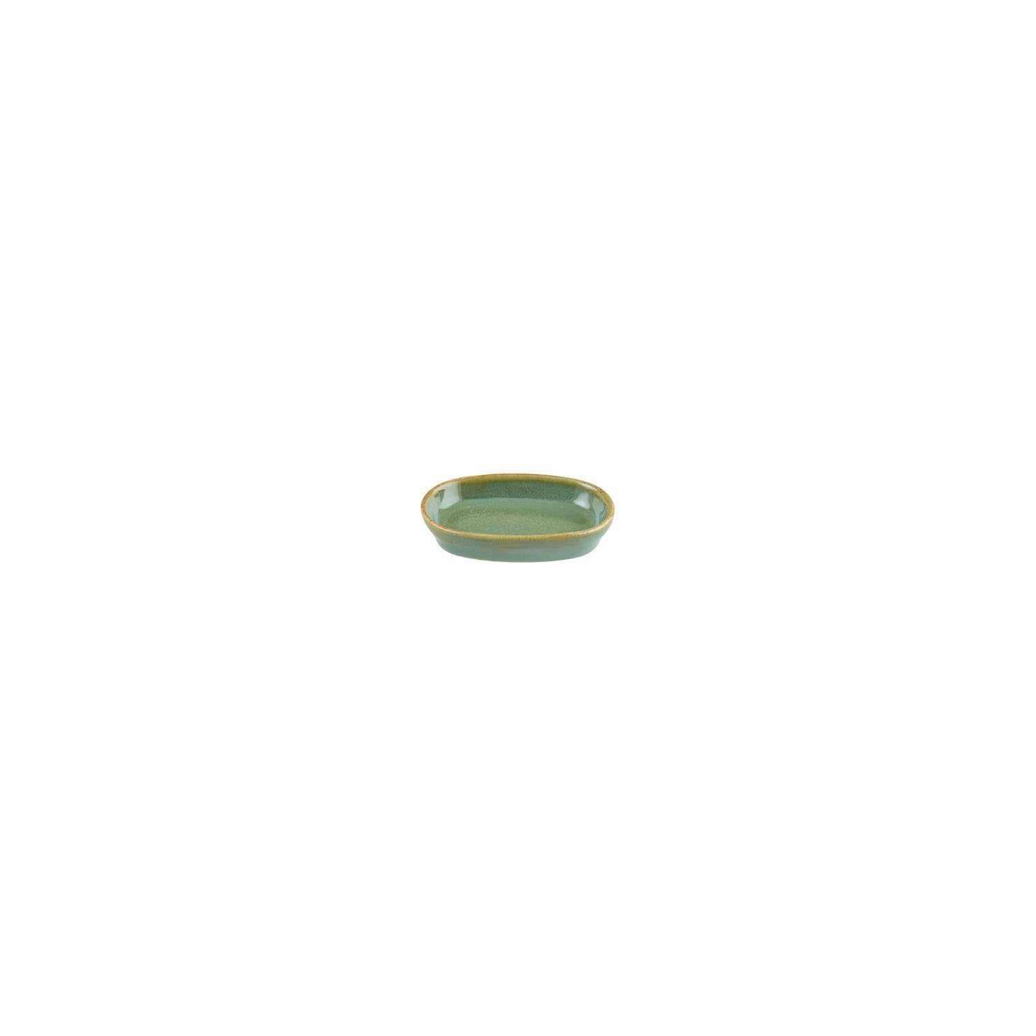 Sage 4" x 2.5" x h:0.75" Oval Green Vitrified Platter