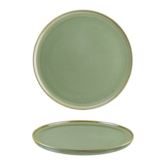 Turgla Vitrified Sage dia.6.25" Round Green Vitrified Plate - Case Pack: 12