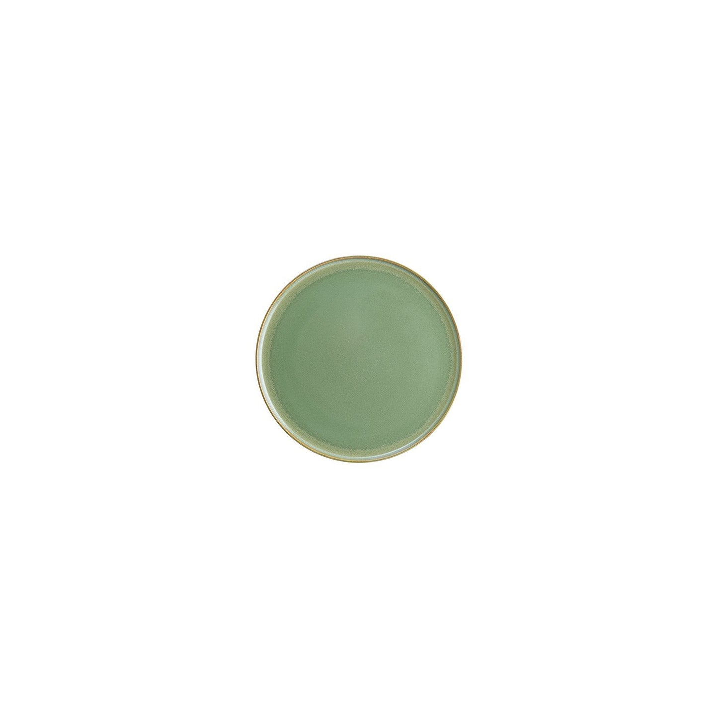 Turgla Vitrified Sage dia.6.25" Round Green Vitrified Plate - Case Pack: 12