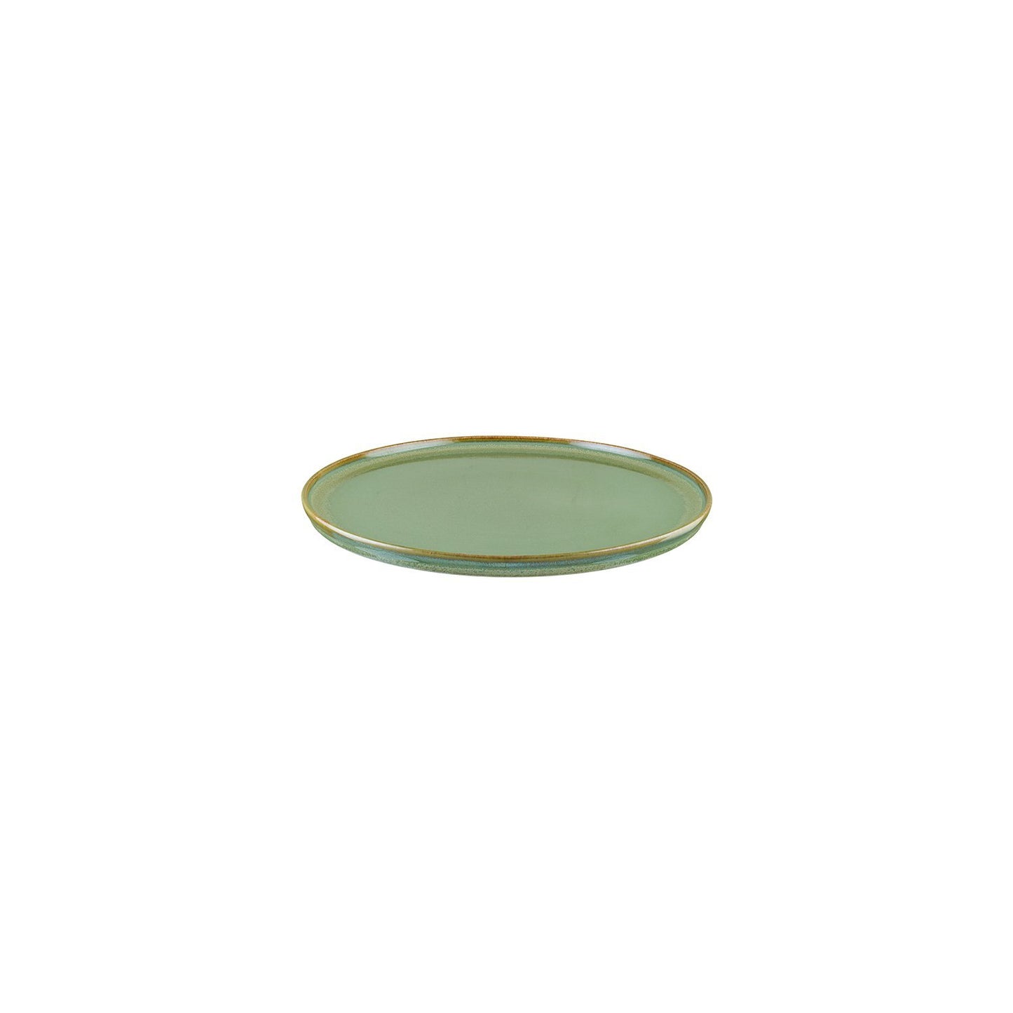 Turgla Vitrified Sage dia.8.75" Round Green Vitrified Plate - Case Pack: 6