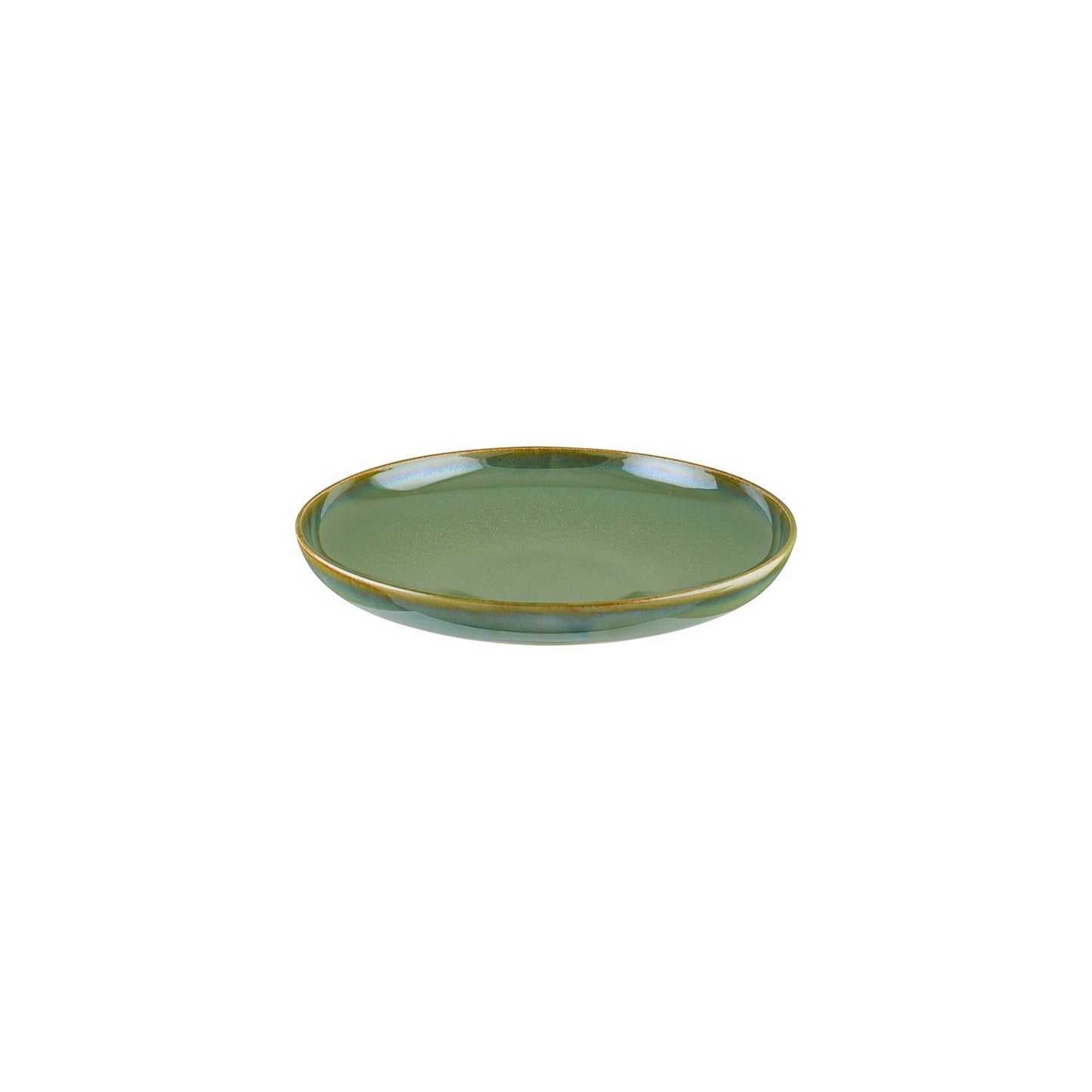 Sage dia.9.75" h:2" Round Green Vitrified Deep Plate