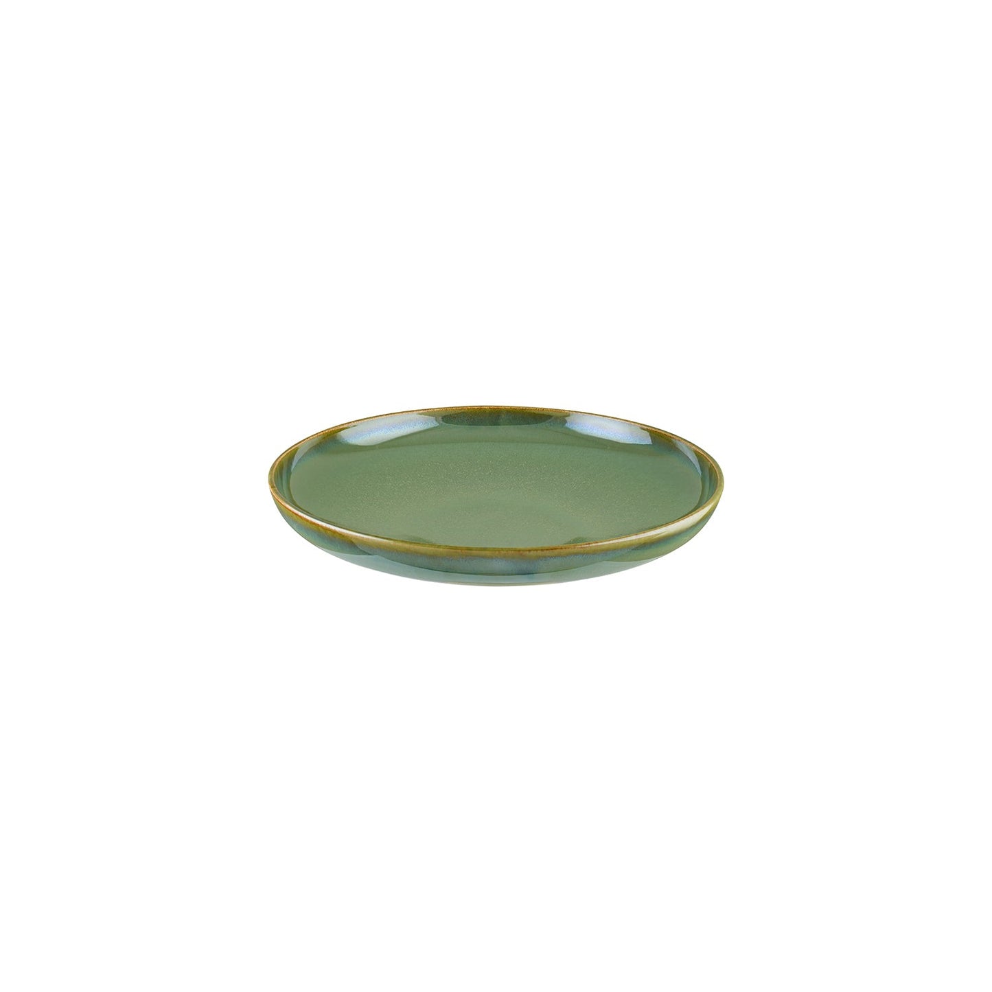 Porcelain Sage dia.9.75" h:2" Round Green Porcelain Deep Plate - Case Pack: 6