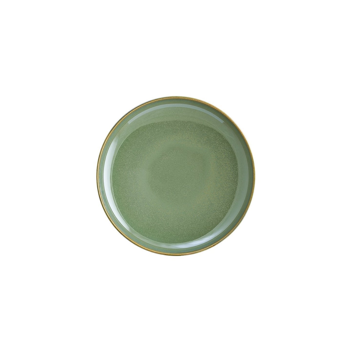 Sage dia.9.75" h:2" Round Green Vitrified Deep Plate
