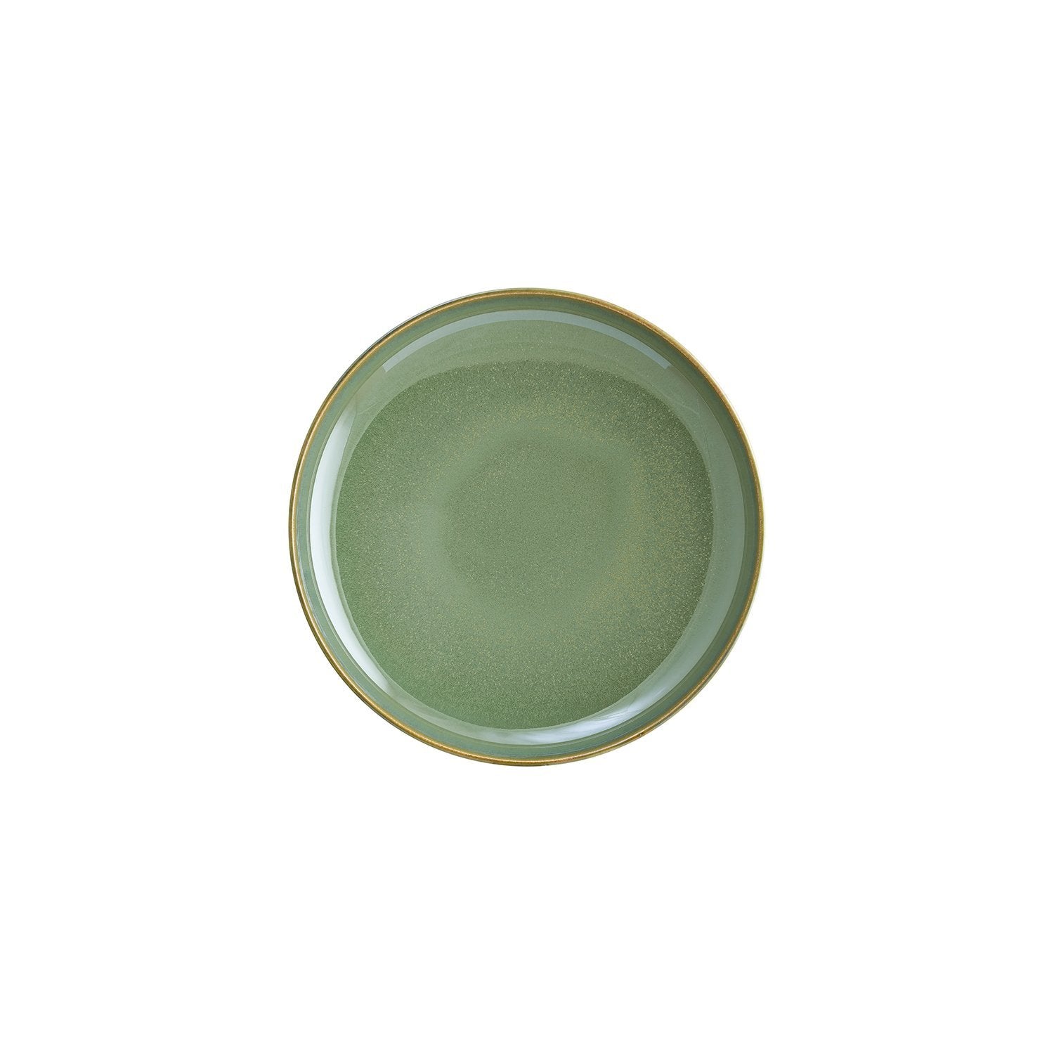 Sage dia.9.75" h:2" Round Green Vitrified Deep Plate