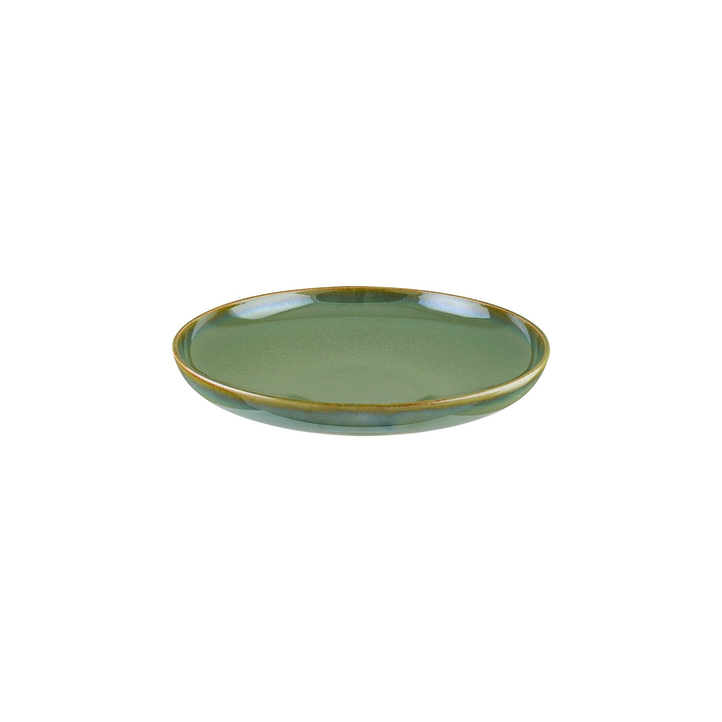 Porcelain Sage dia.10.75" h:2.25" Round Green Porcelain Deep Plate - Case Pack: 6