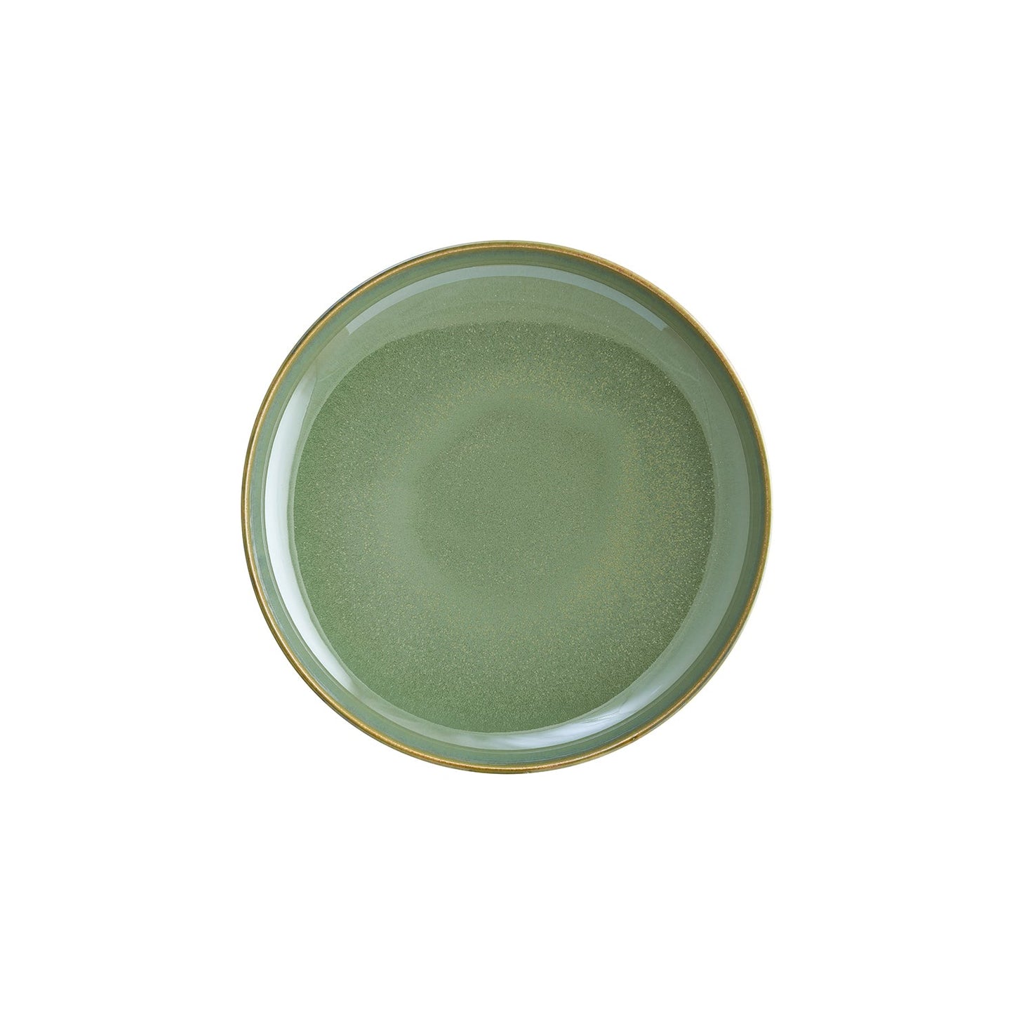 Porcelain Sage dia.10.75" h:2.25" Round Green Porcelain Deep Plate - Case Pack: 6