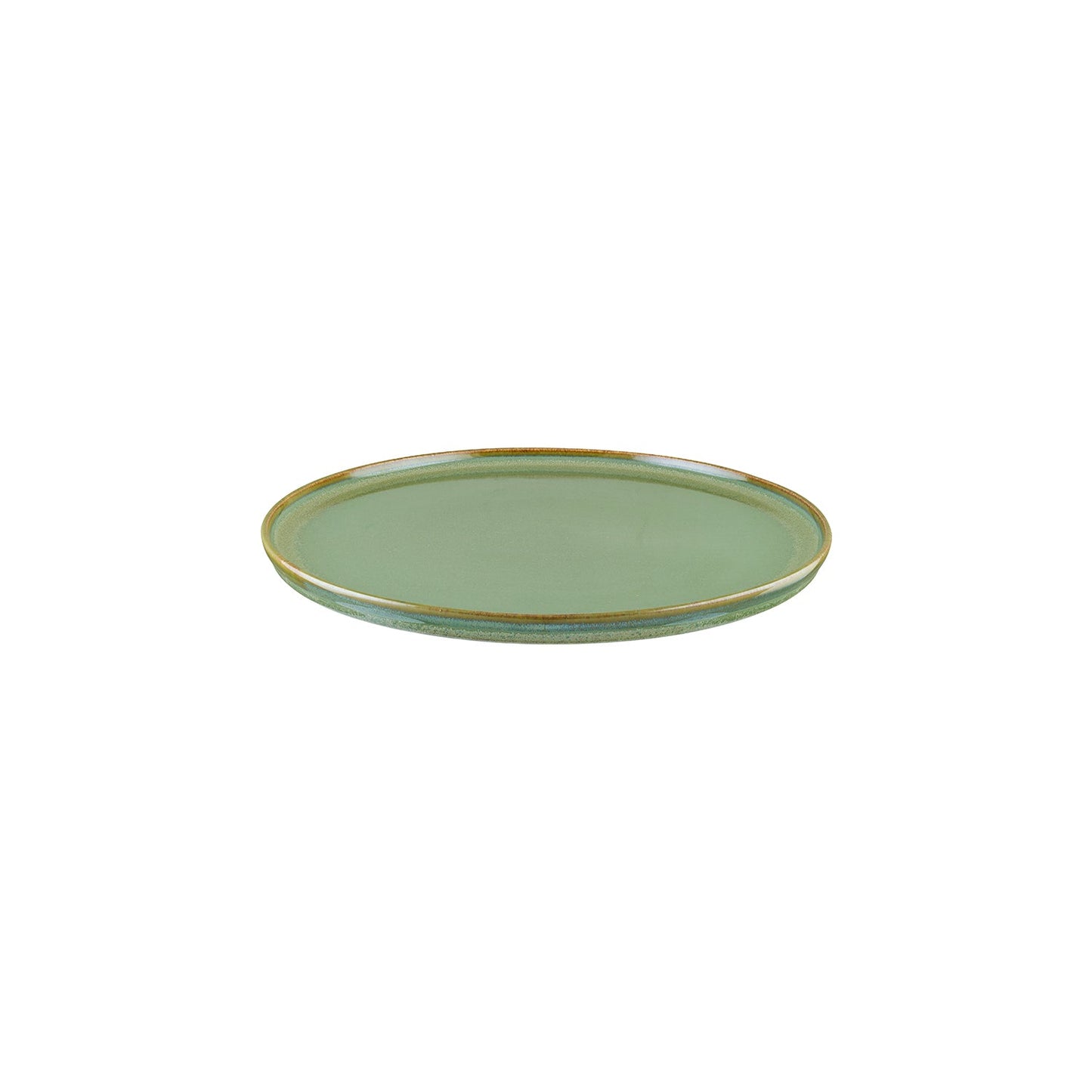 Porcelain Sage dia.11" Round Green Porcelain Plate - Case Pack: 6