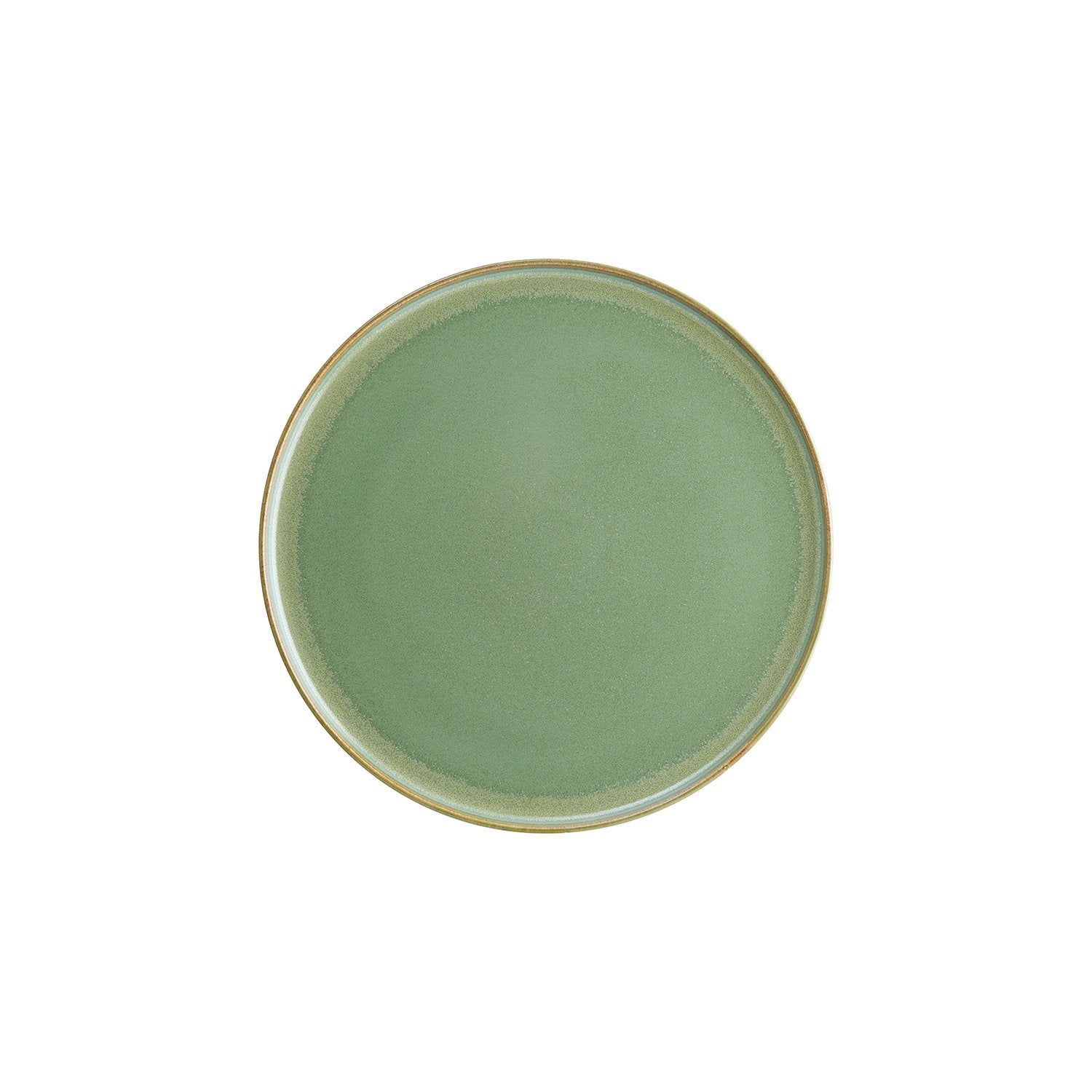 Sage dia.11" Round Green Vitrified Plate