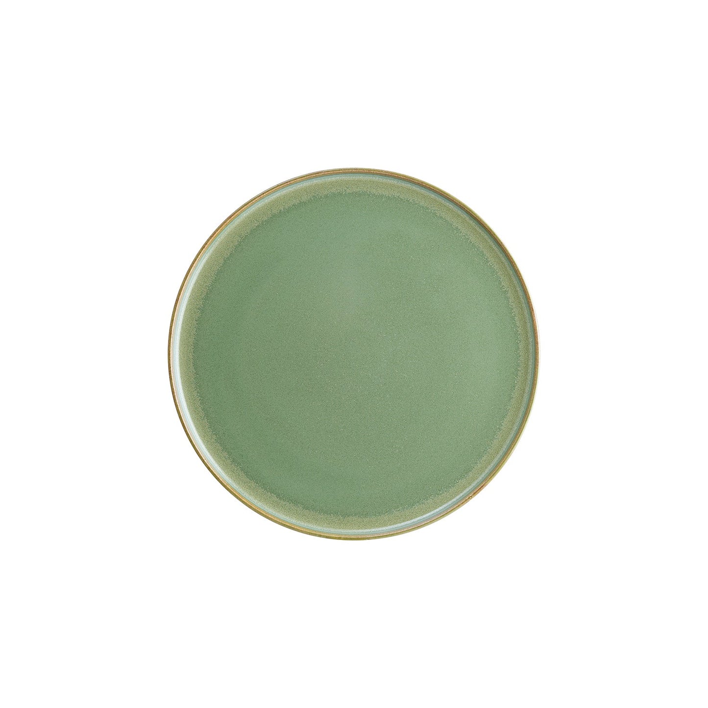 Porcelain Sage dia.11" Round Green Porcelain Plate - Case Pack: 6