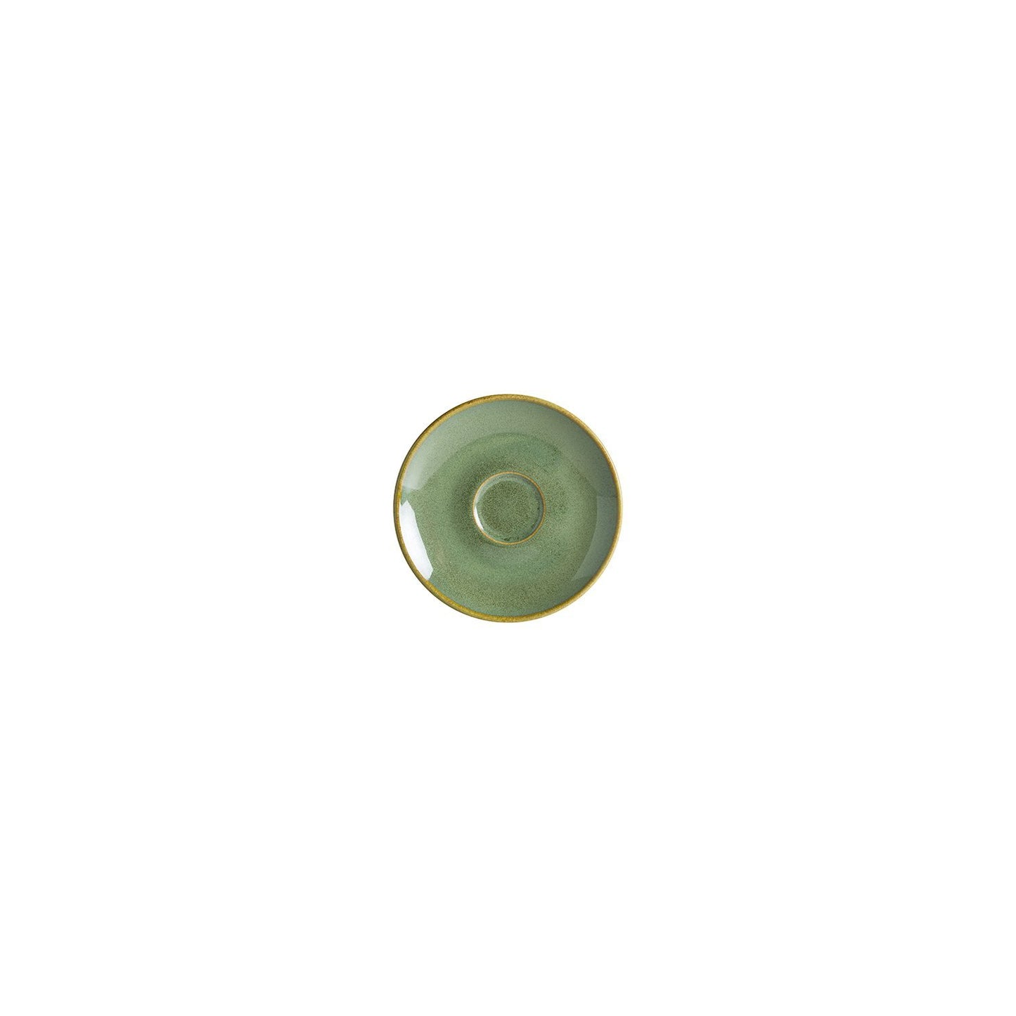 Turgla Vitrified Sage dia.4.75" Round Green Vitrified Saucer - Case Pack: 6