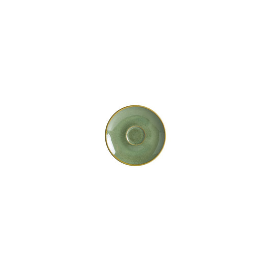 Turgla Vitrified Sage dia.4.75" Round Green Vitrified Saucer - Case Pack: 6