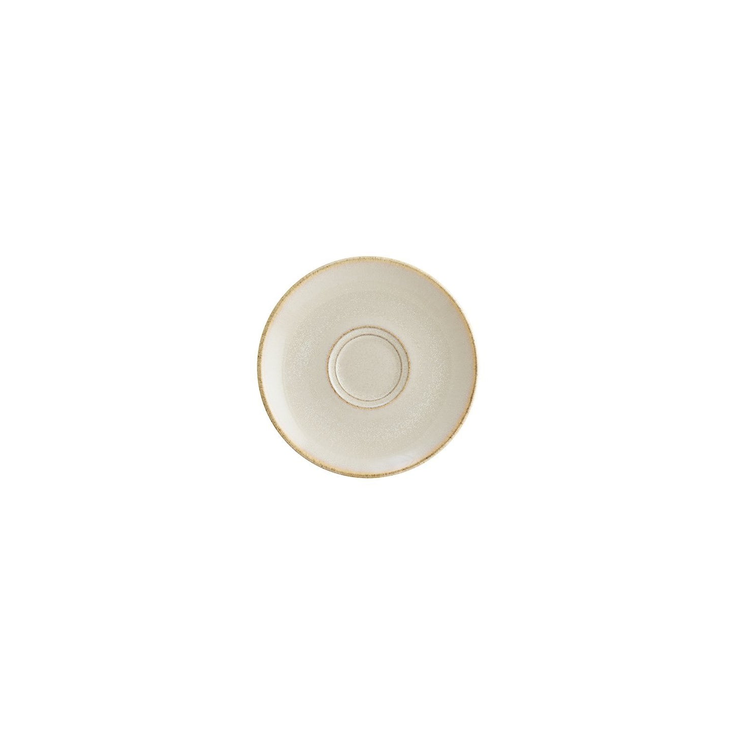Turgla Vitrified Sand dia.6.25" Round Brown Vitrified Saucer - Case Pack: 6