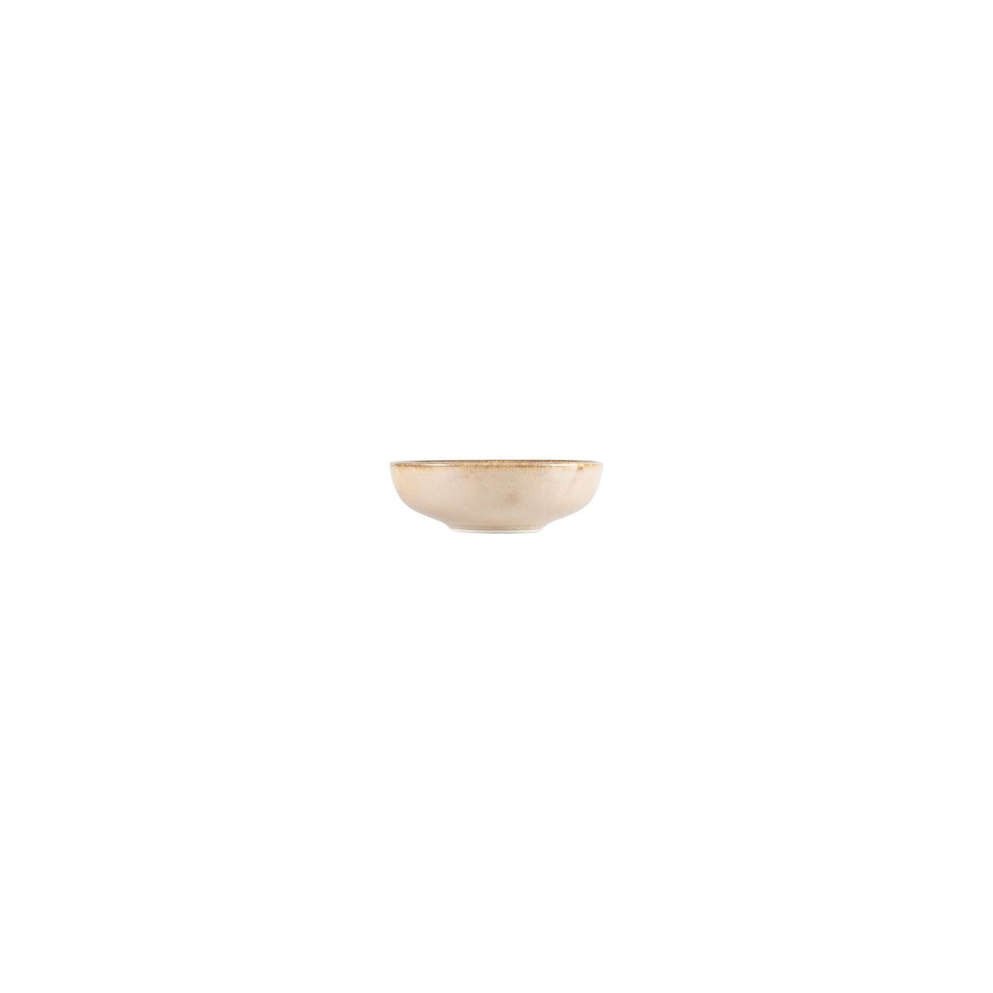 Turgla Vitrified Sand dia.4" h:0.75" 4 oz. Round Beige Vitrified Bowl - Case Pack: 12