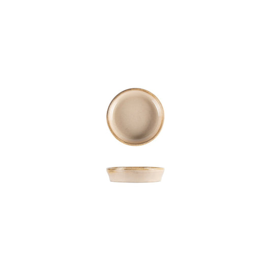 Turgla Vitrified Sand dia.4" h:1" 1 oz. Round Beige Vitrified Bowl - Case Pack: 12