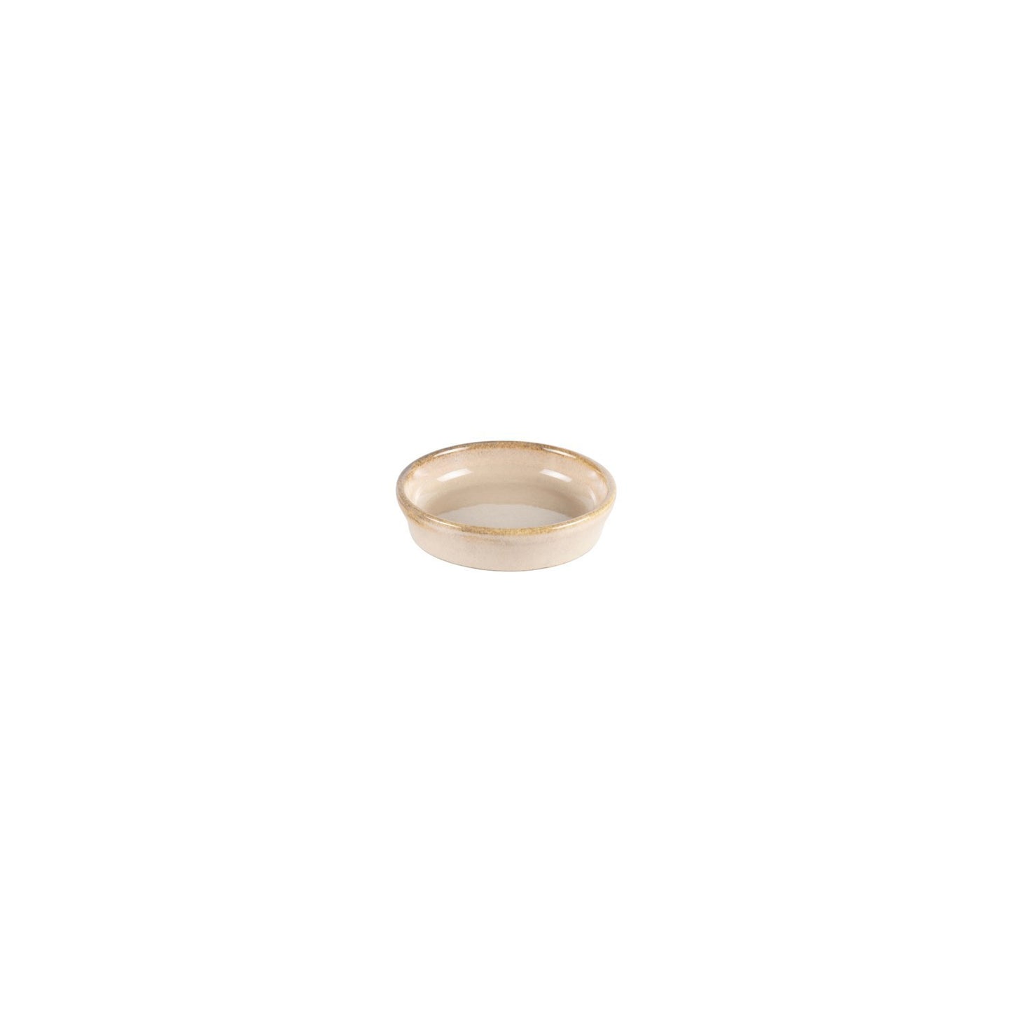Turgla Vitrified Sand dia.4" h:1" 1 oz. Round Beige Vitrified Bowl - Case Pack: 12