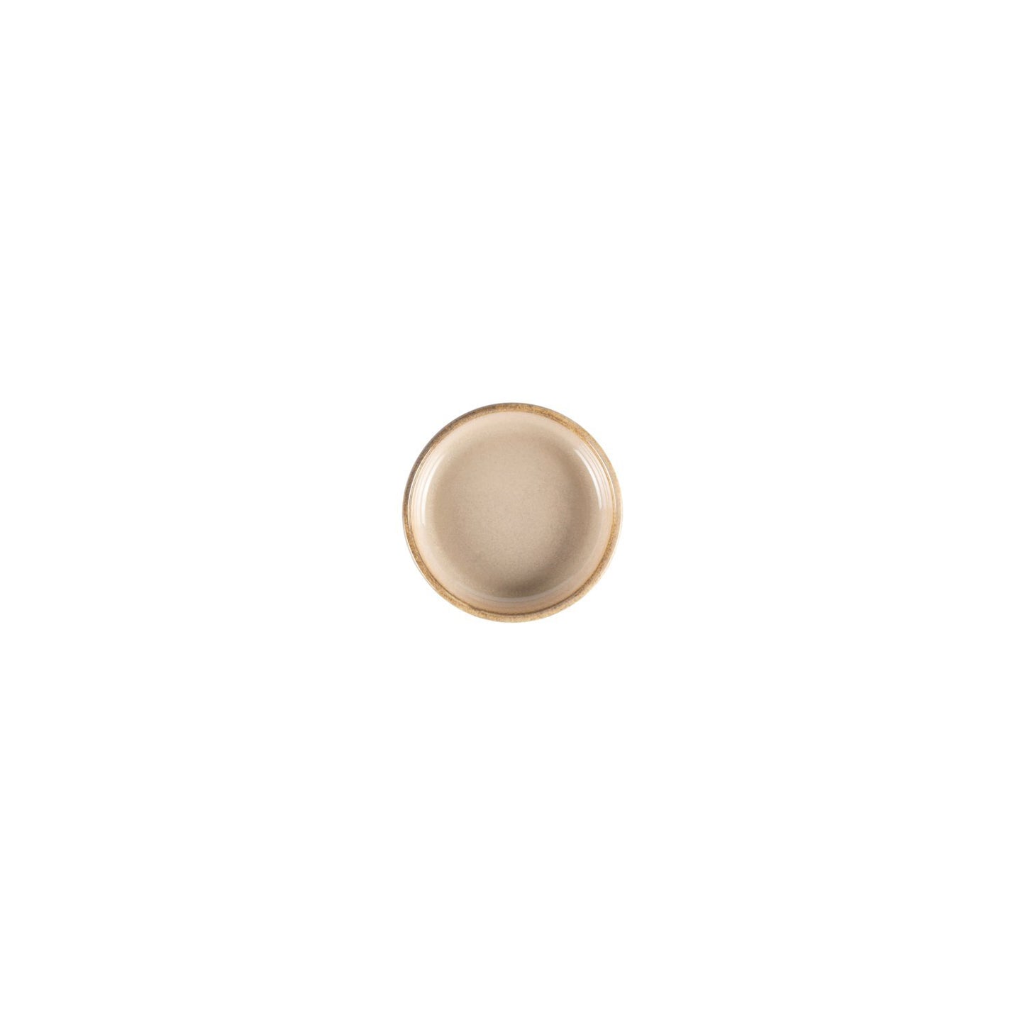 Turgla Vitrified Sand dia.4" h:1" 1 oz. Round Beige Vitrified Bowl - Case Pack: 12