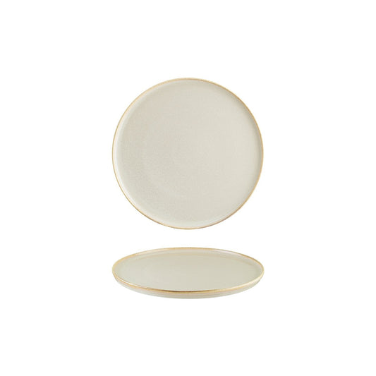Turgla Vitrified Sand dia.8.75" Round Beige Vitrified Plate - Case Pack: 6