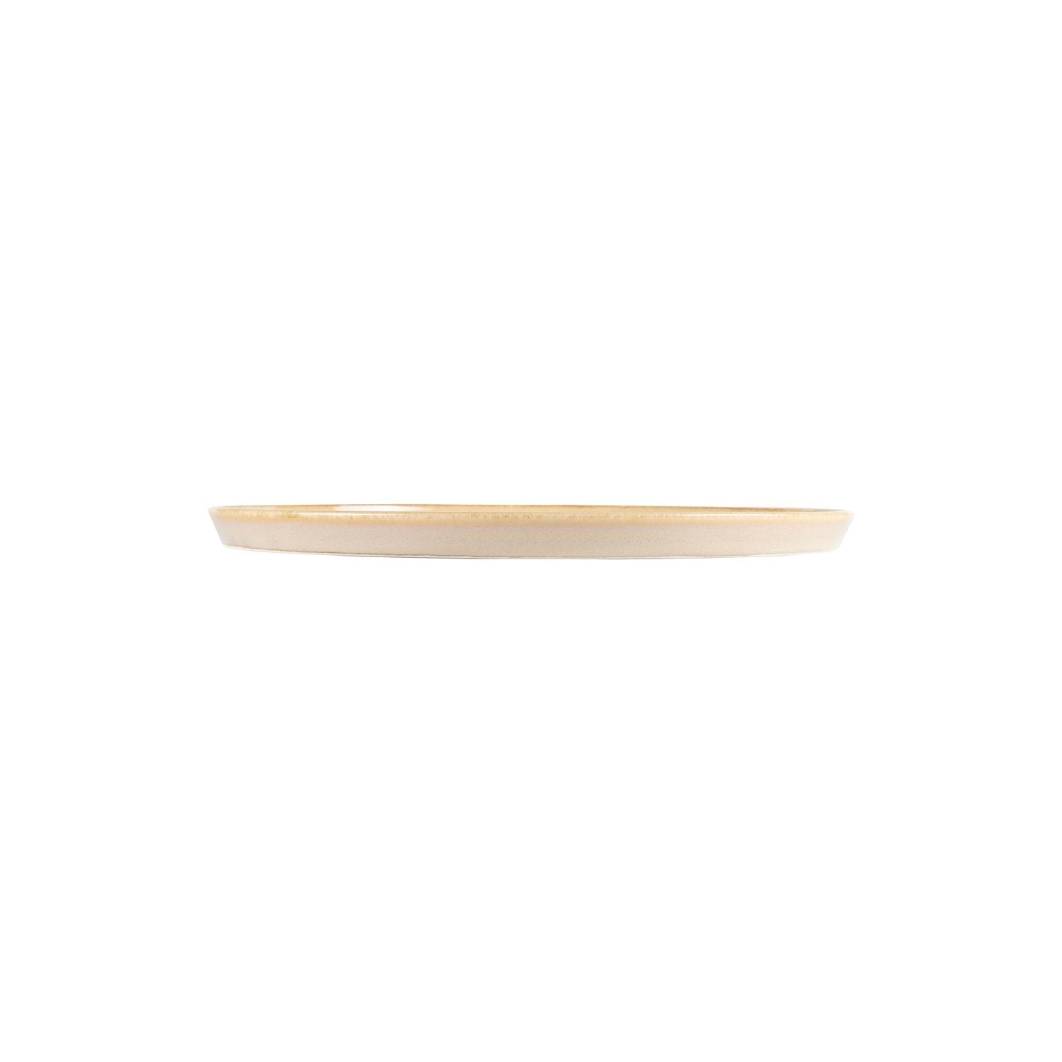 Sand dia.11" Round Beige Vitrified Plate