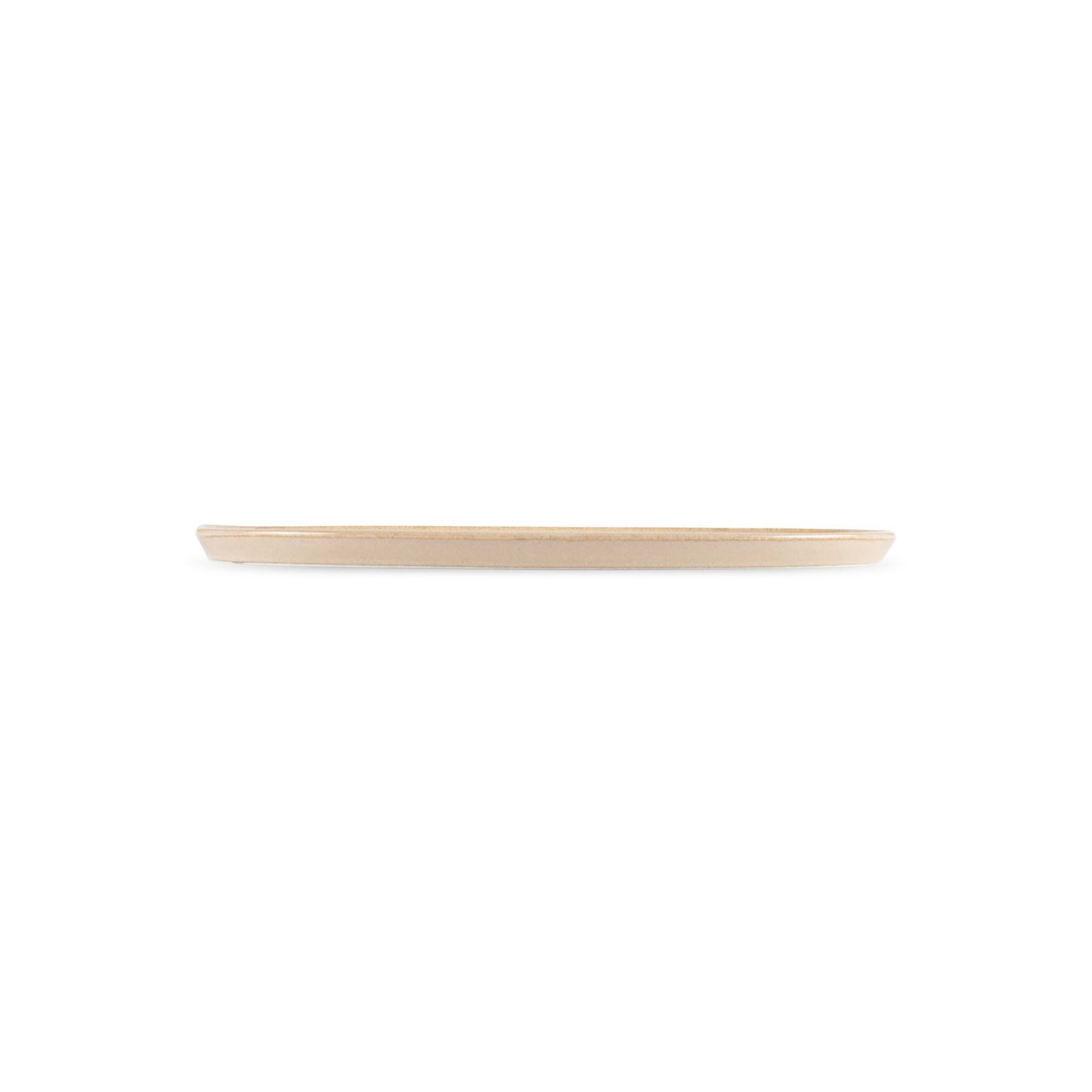 Sand 13" x 9" x h:0.75" Oval Beige Vitrified Platter