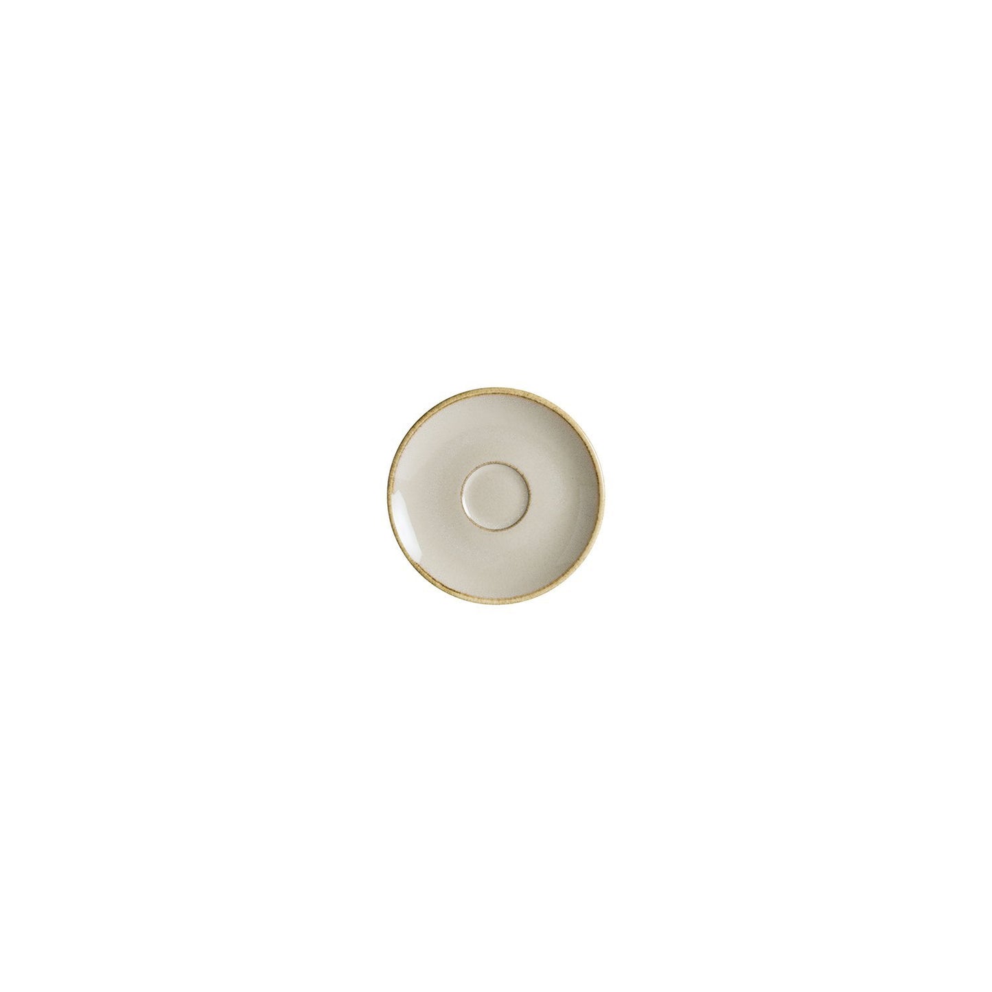 Turgla Vitrified Sand dia.4.75" Round Brown Vitrified Saucer - Case Pack: 6