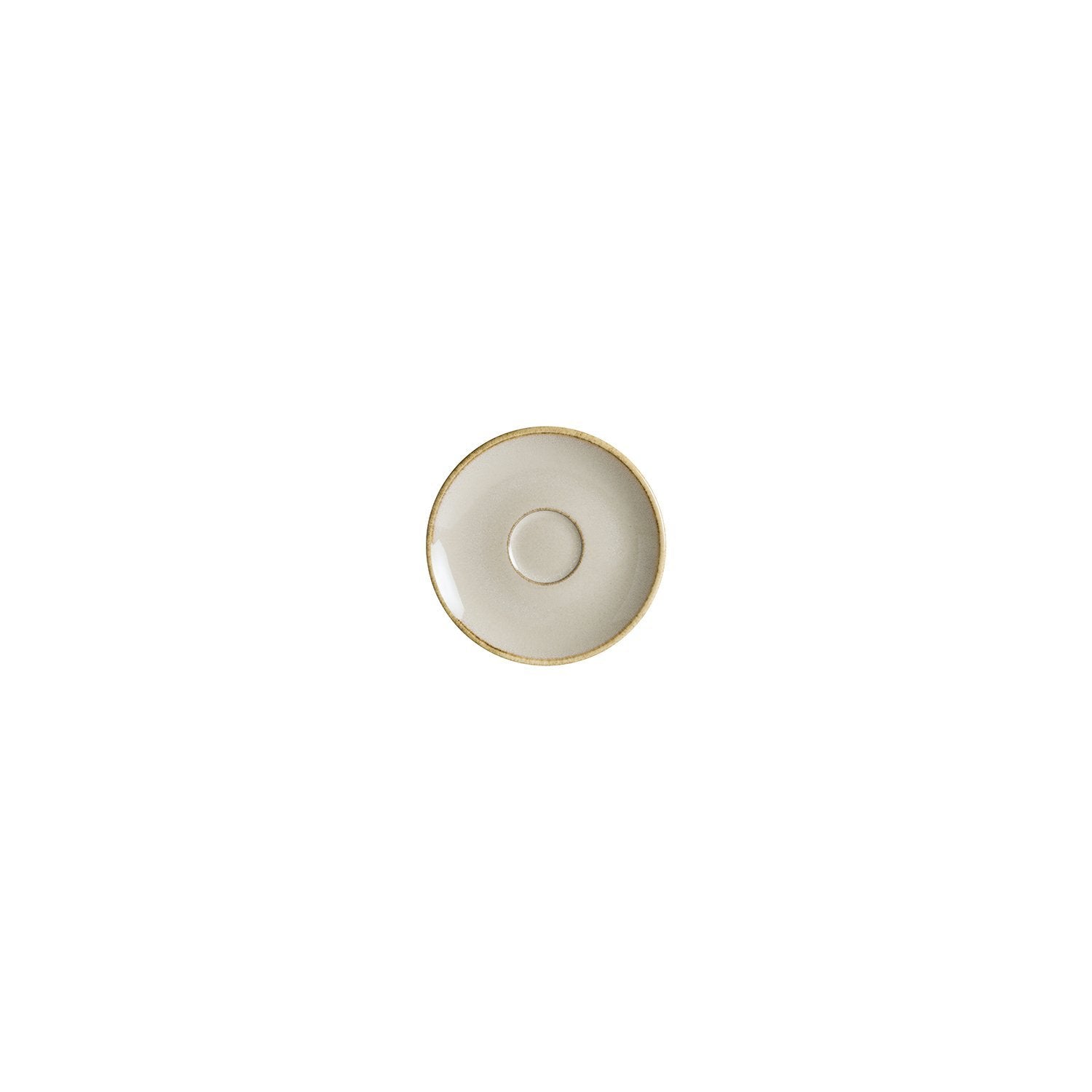Sand dia.4.75" Round Brown Vitrified Saucer