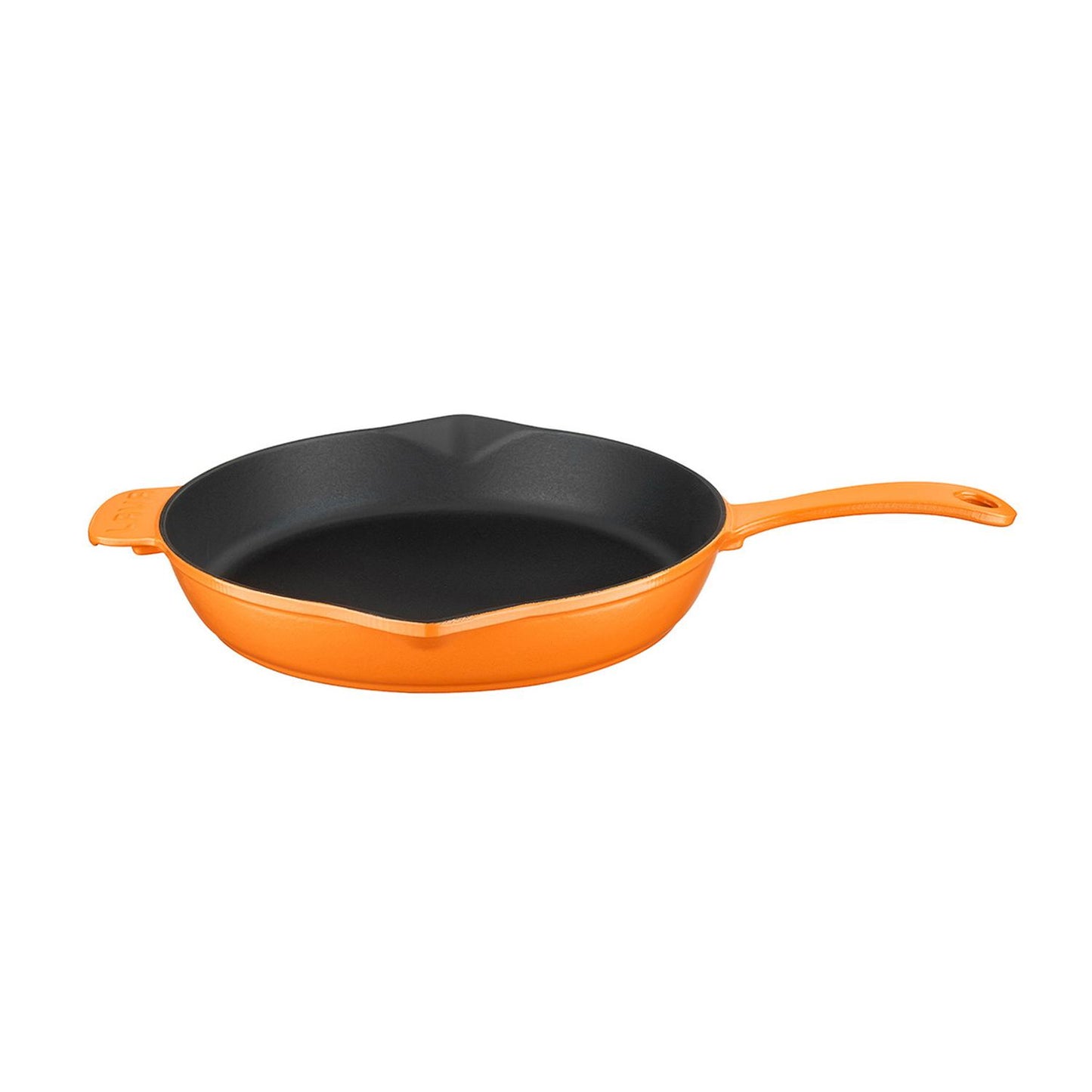 Cast Iron dia.11" h:2" Round Orange Cast Iron Skillet - Case Pack: 1