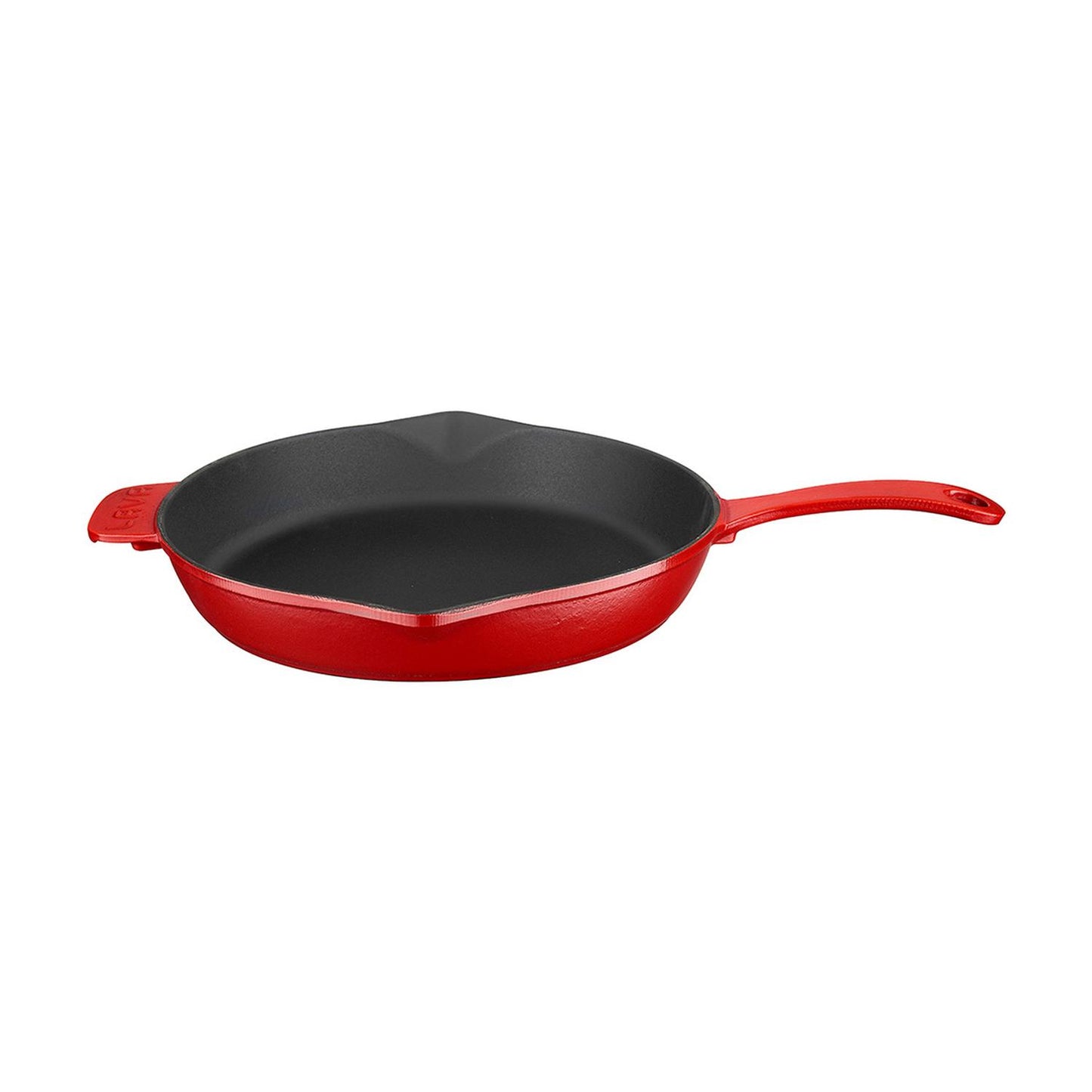 Cast Iron dia.11" h:2" Round Red Cast Iron Skillet - Case Pack: 1