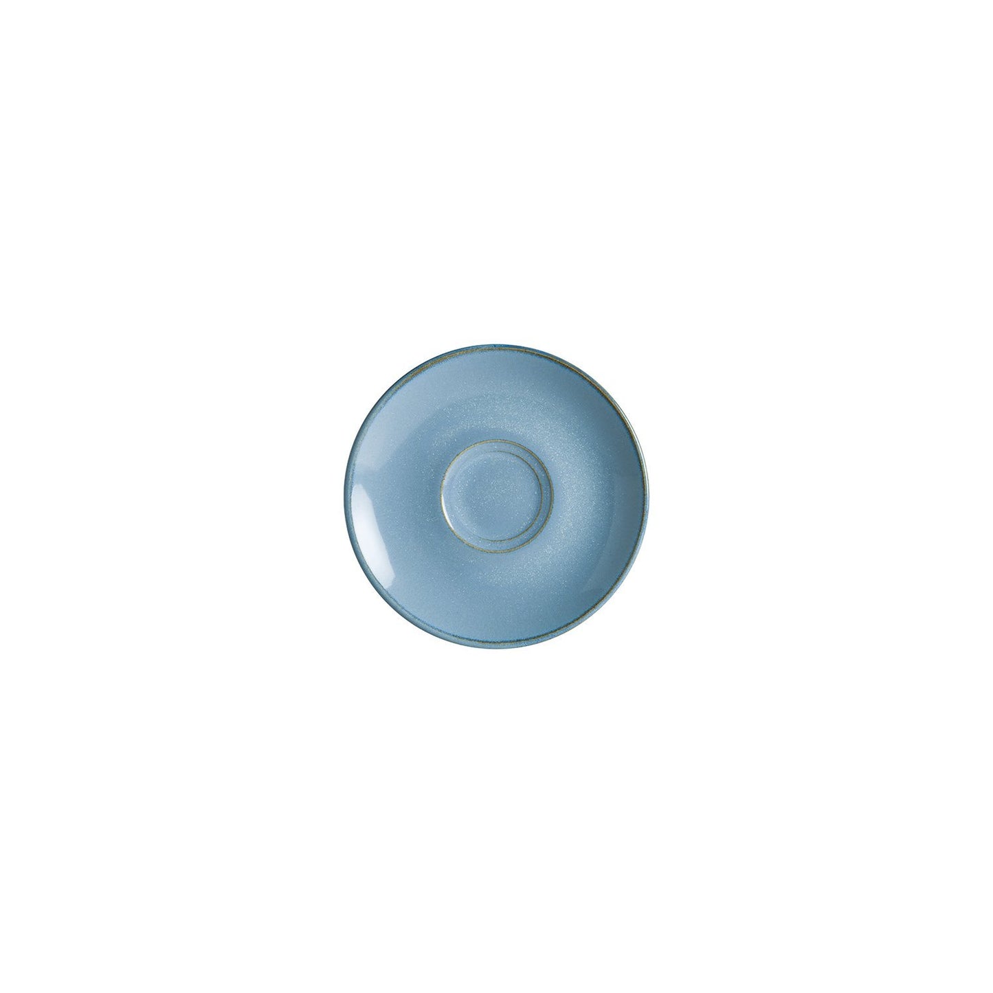 Turgla Vitrified Sky dia.6.25" Round Blue Vitrified Saucer - Case Pack: 6